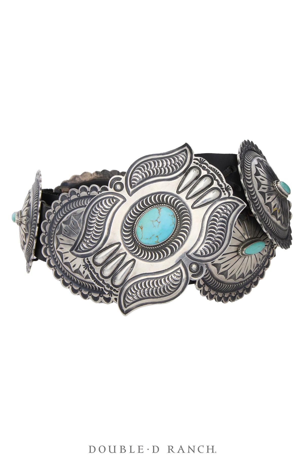 Belt, A Vintage, Concho, Turquoise, Hallmark, Richardson's Trading Post, Old Pawn, 1226