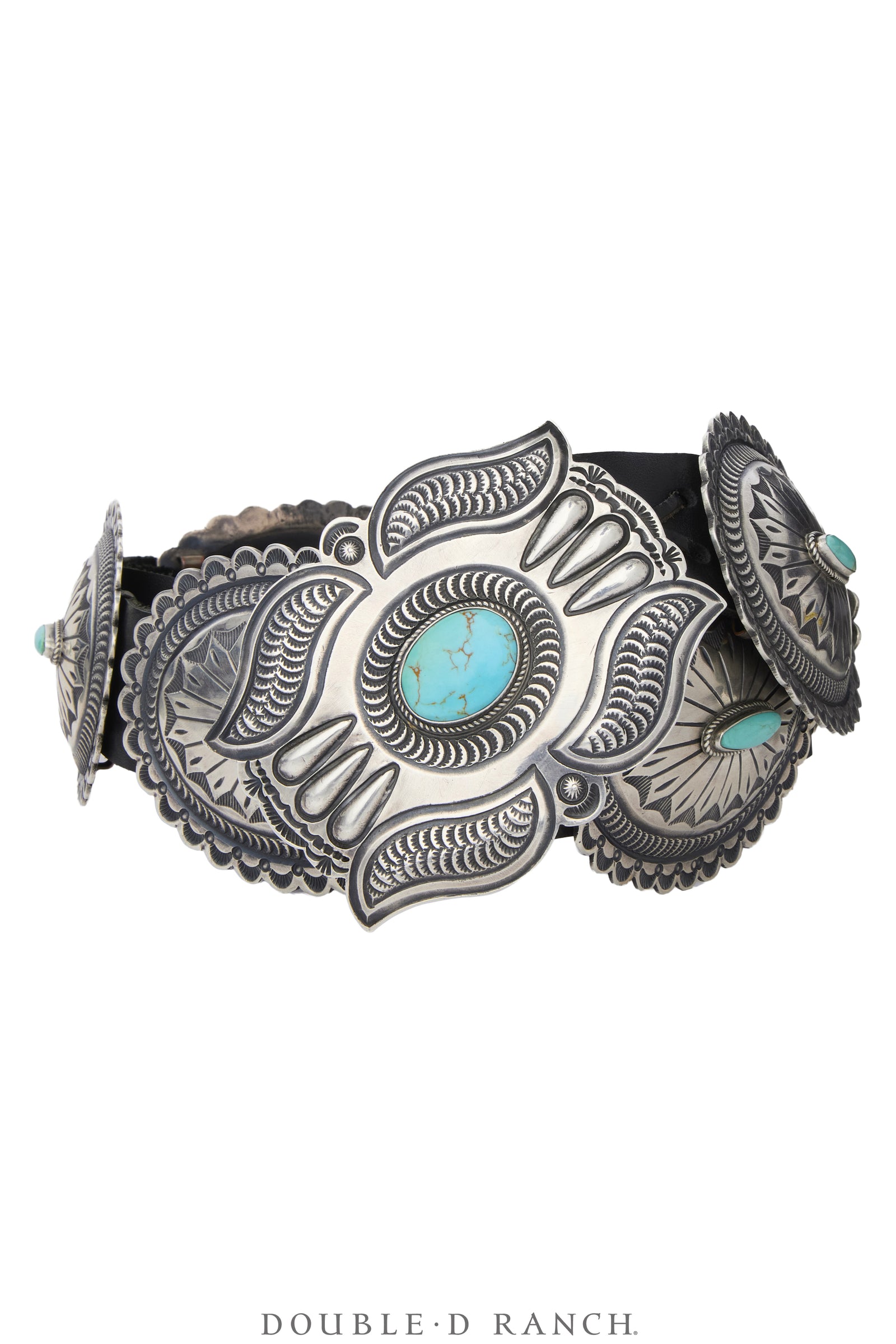 Belt, A Vintage, Concho, Turquoise, Hallmark, Richardson's Trading Post, Old Pawn, 1226