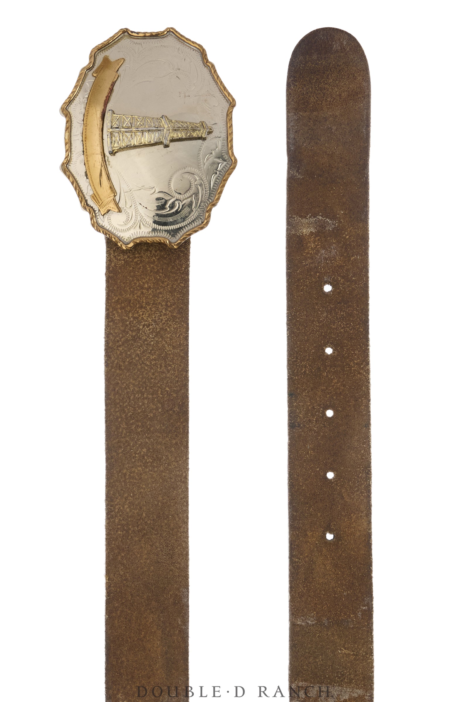 Belt, A Buckle, Western, Roughneck, Vintage, 1232
