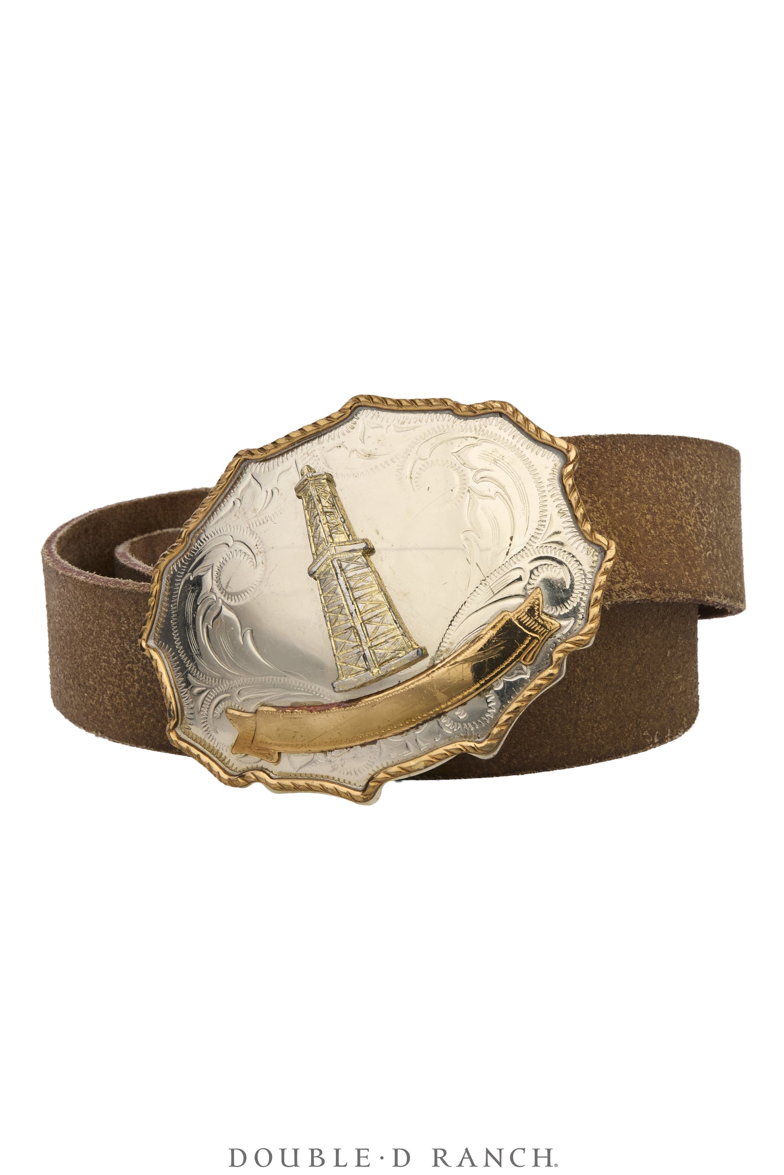 Belt, A Buckle, Western, Roughneck, Vintage, 1232