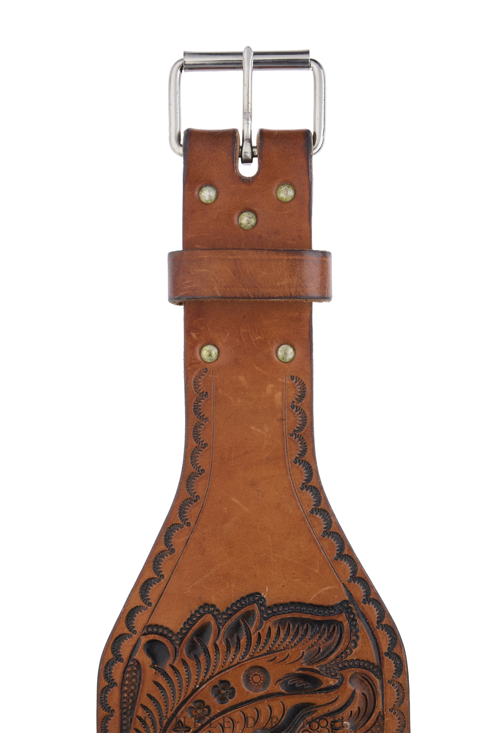 Belt, A Vintage, Bronc, Hand-Tooled, Vintage, 1237