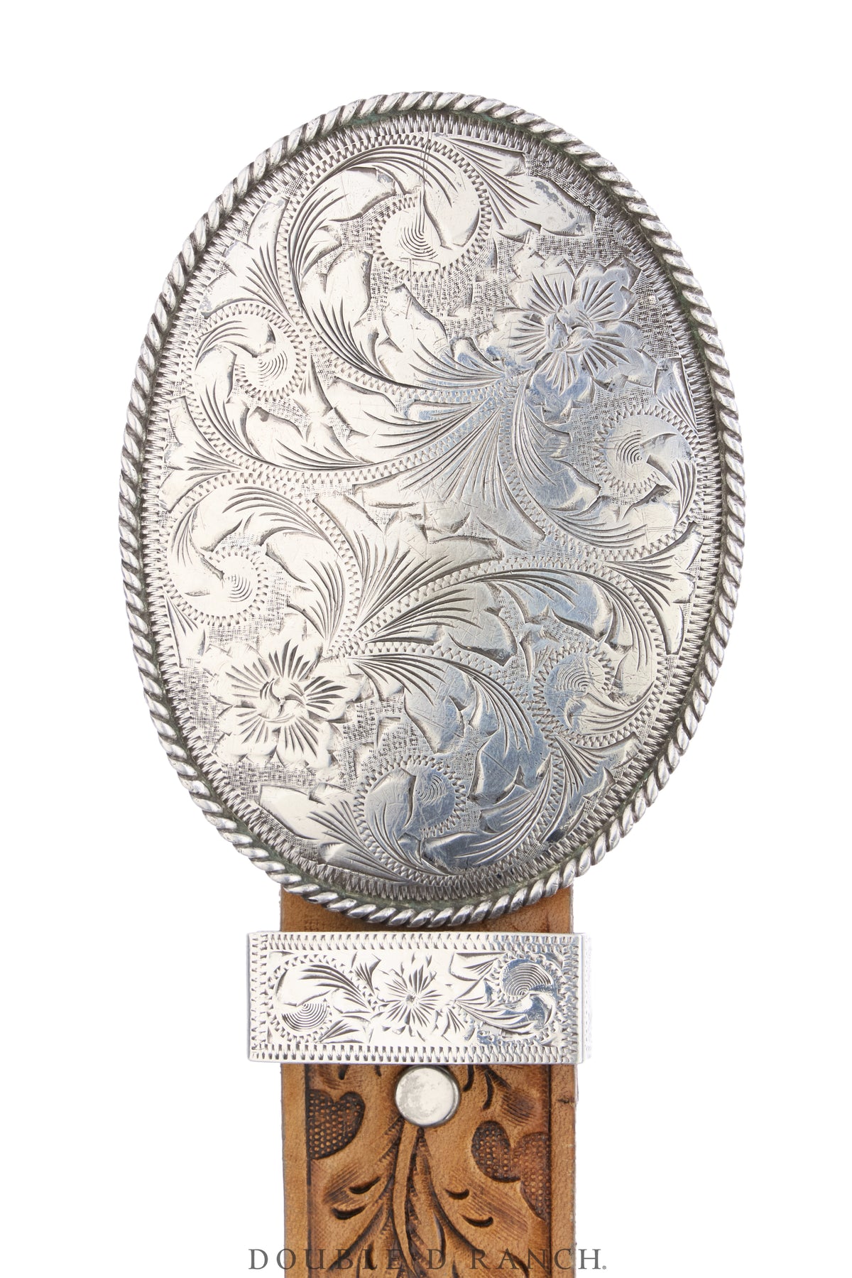 Belt, A Vintage, Buckle With Matching Tip & Keeper, Sterling Silver, Hallmark, Vintage, 1238