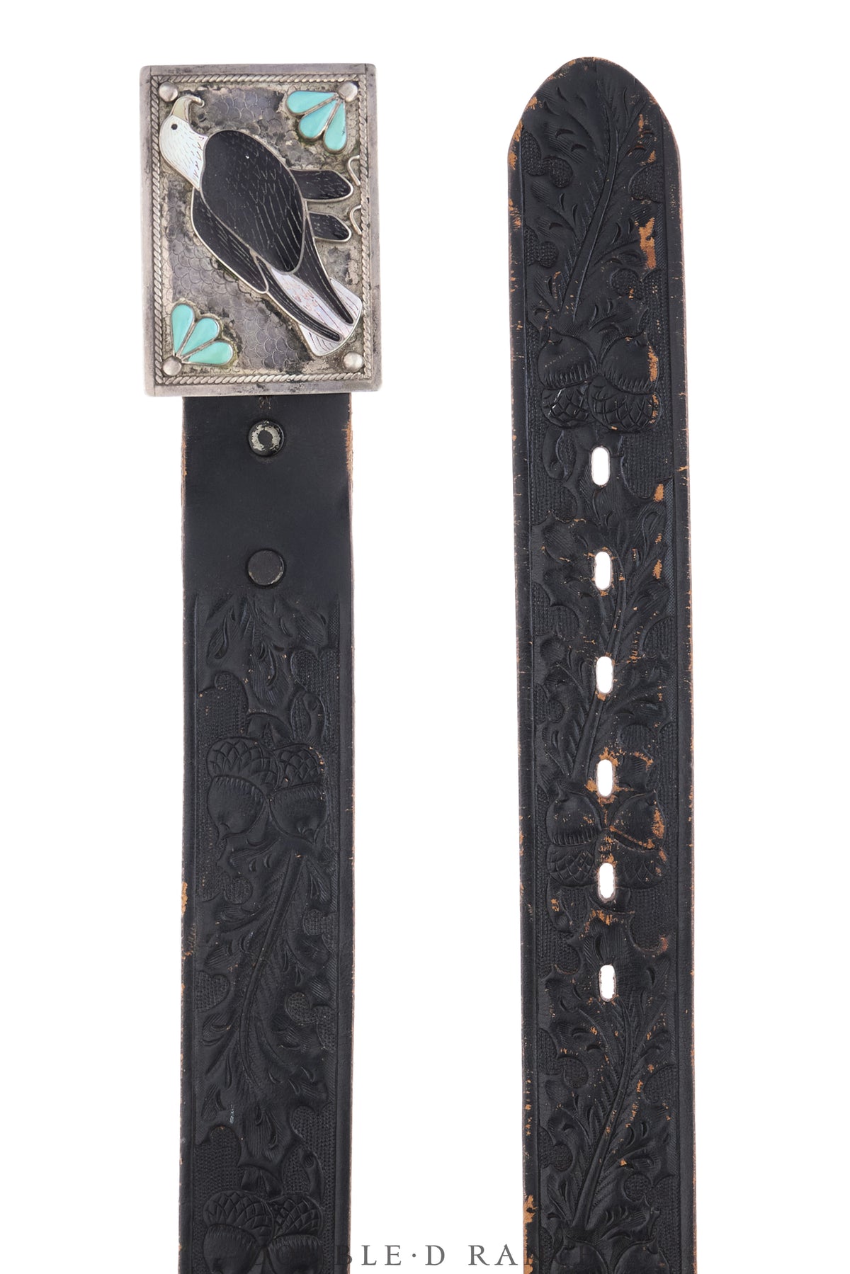 Belt, A Vintage, Buckle, Inlay, Eagle, Hallmark, Vintage, 1242