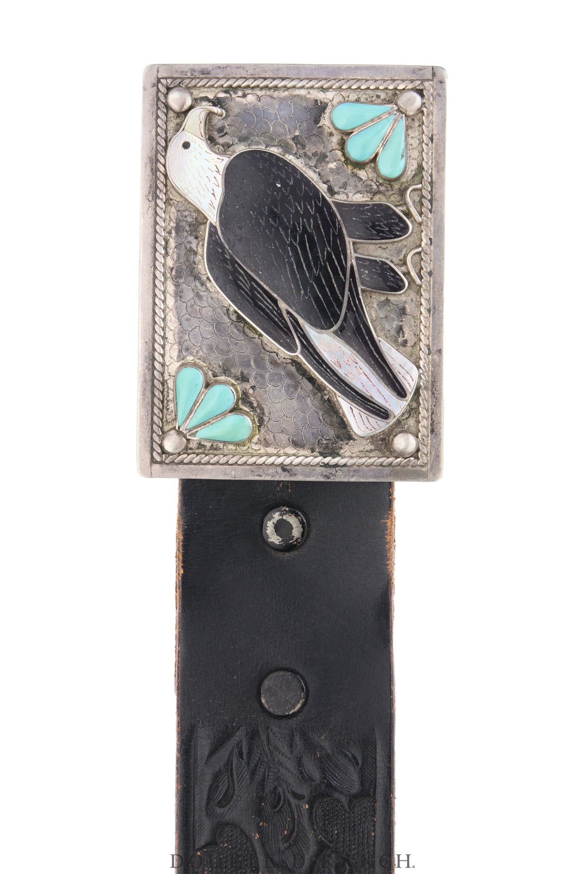 Belt, A Vintage, Buckle, Inlay, Eagle, Hallmark, Vintage, 1242