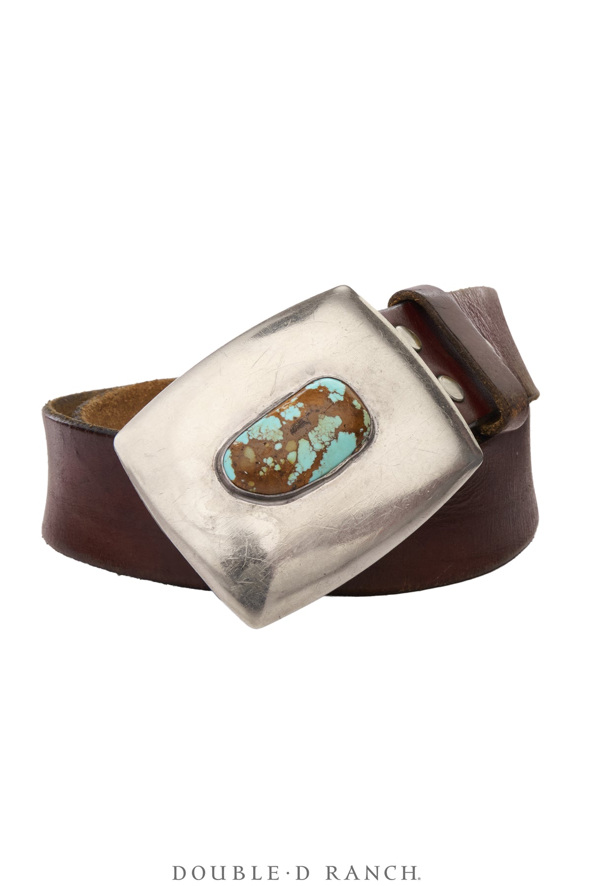 Belt, A Vintage, Buckle, Natural Stone, Turquoise, Sans Hallmark, Vintage, 1245