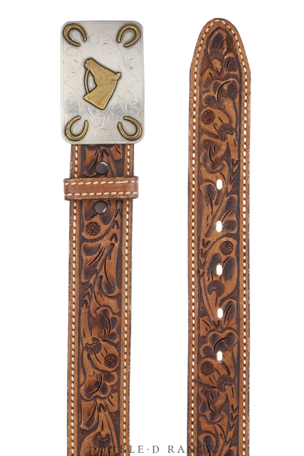 Belt, A Vintage, Buckle, Western, Horse & Horseshoes, Hallmark, Vintage, 1248