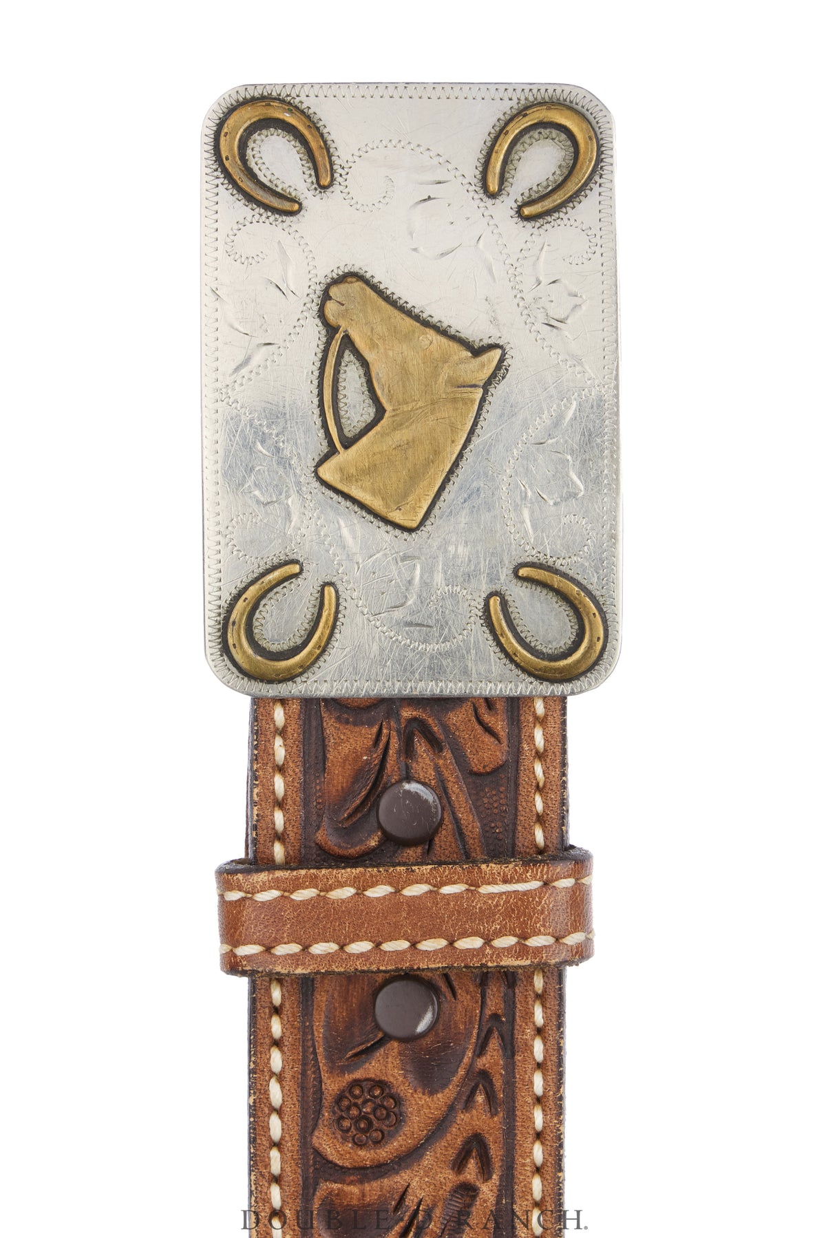 Belt, A Vintage, Buckle, Western, Horse & Horseshoes, Hallmark, Vintage, 1248