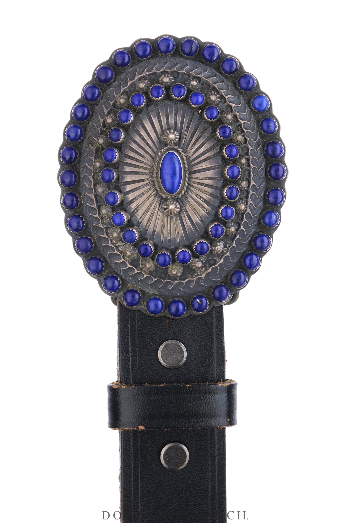 Belt, A Vintage, Concho, Cluster, Lapis, Hallmark, Vintage, 1255
