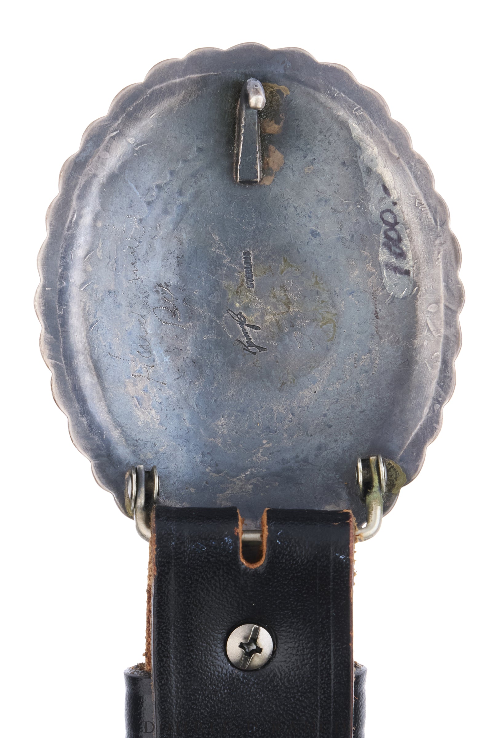 Belt, A Vintage, Concho, Cluster, Lapis, Hallmark, Vintage, 1255
