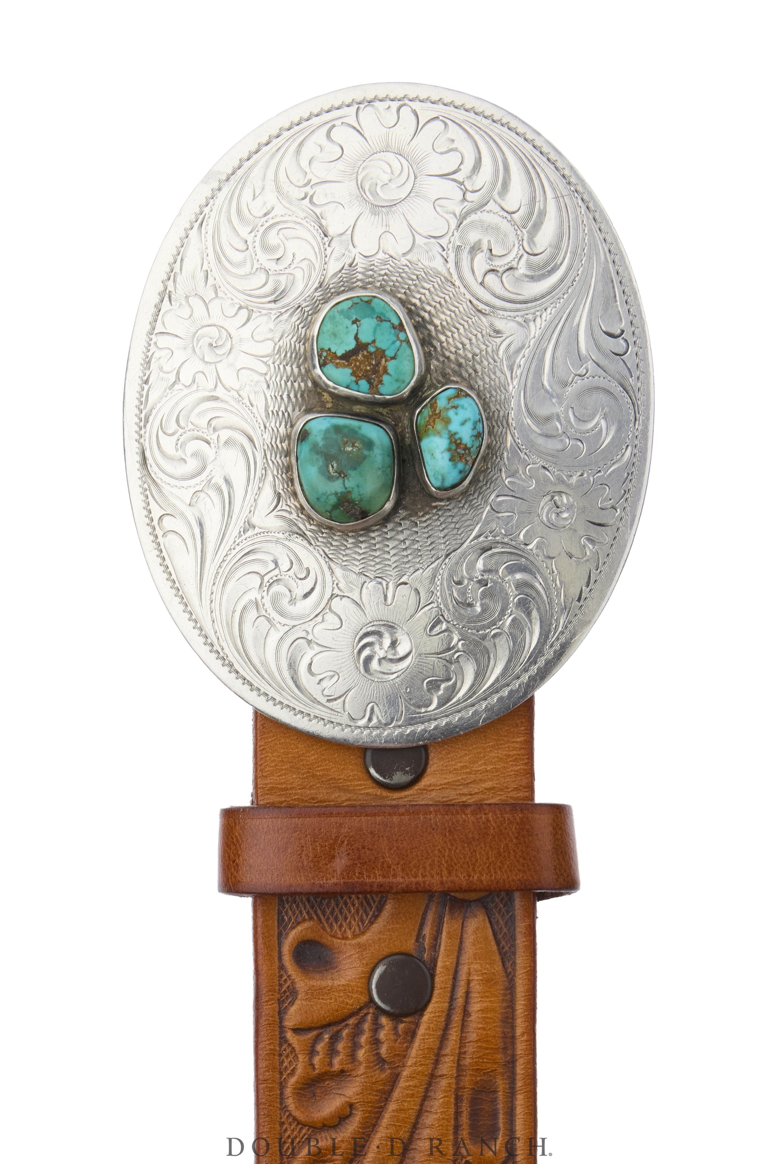 Belt, A Vintage, Buckle, Concho, Turquoise, Hallmark, Vintage, 1278