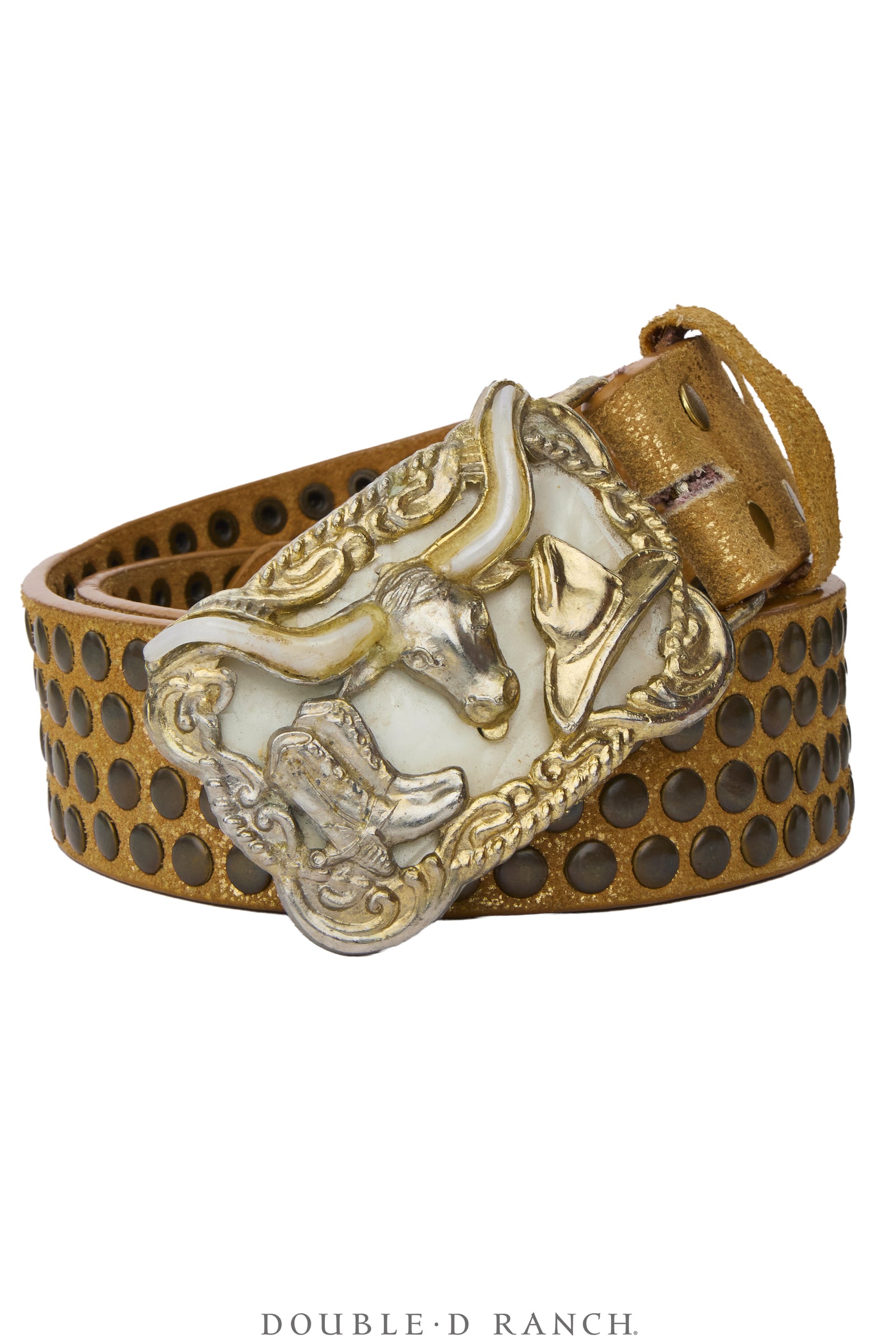 Belt, A Vintage, Buckle, Kitsch, Western, Longhorn & Western Accouterments, Vintage, 1280