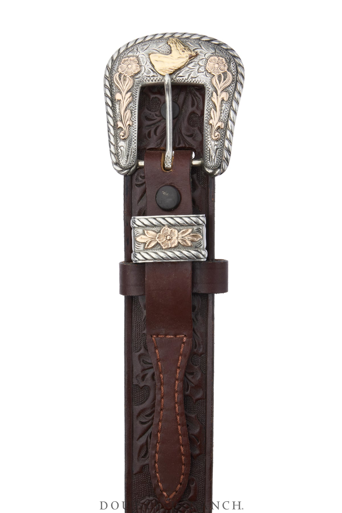 Belt, A Vintage, Ranger, Sterling Silver & 12k Gold Overlay, In the Style of R. Schaezlein & Son, Marks, Vintage, 1289