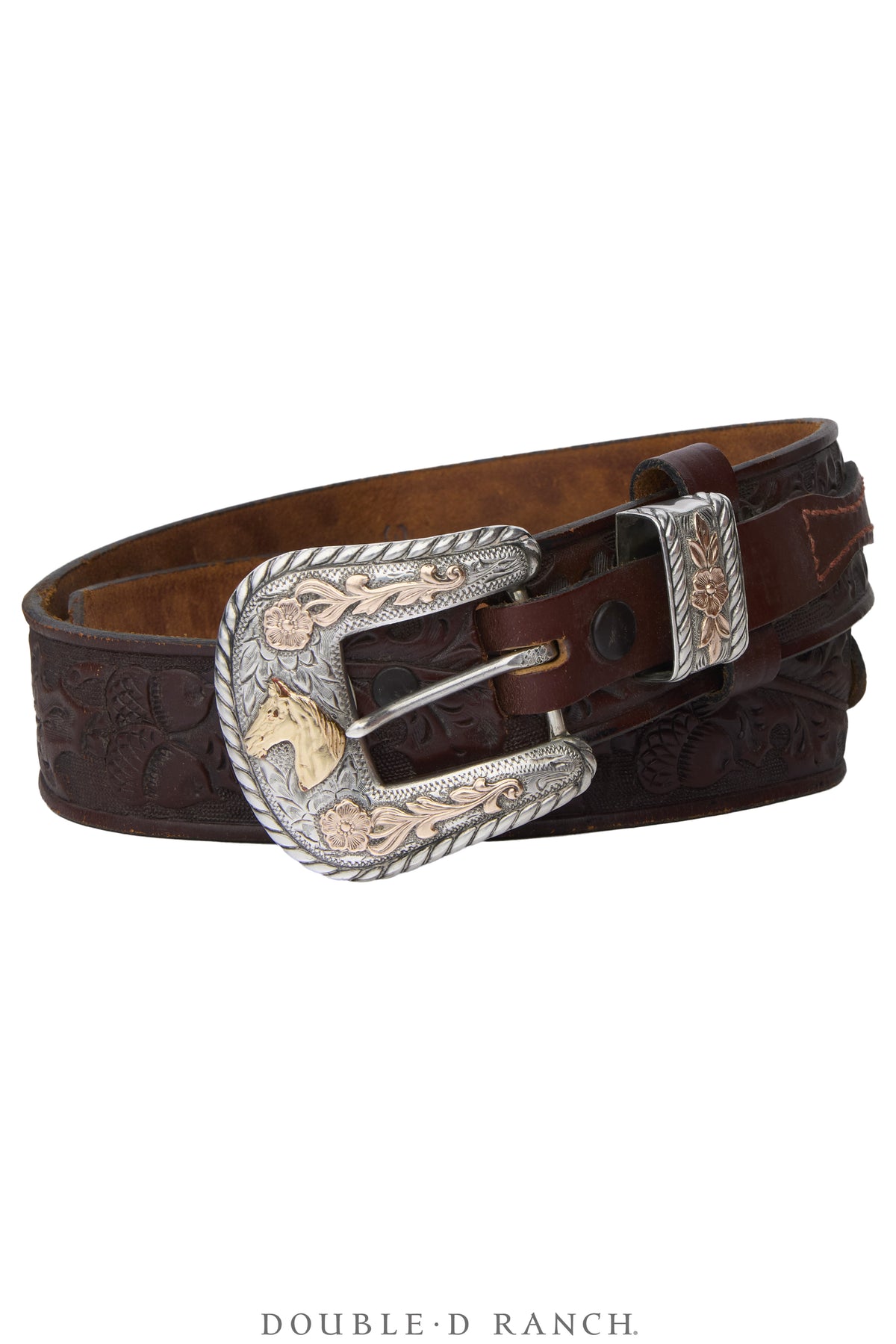 Belt, A Vintage, Ranger, Sterling Silver & 12k Gold Overlay, In the Style of R. Schaezlein & Son, Marks, Vintage, 1289