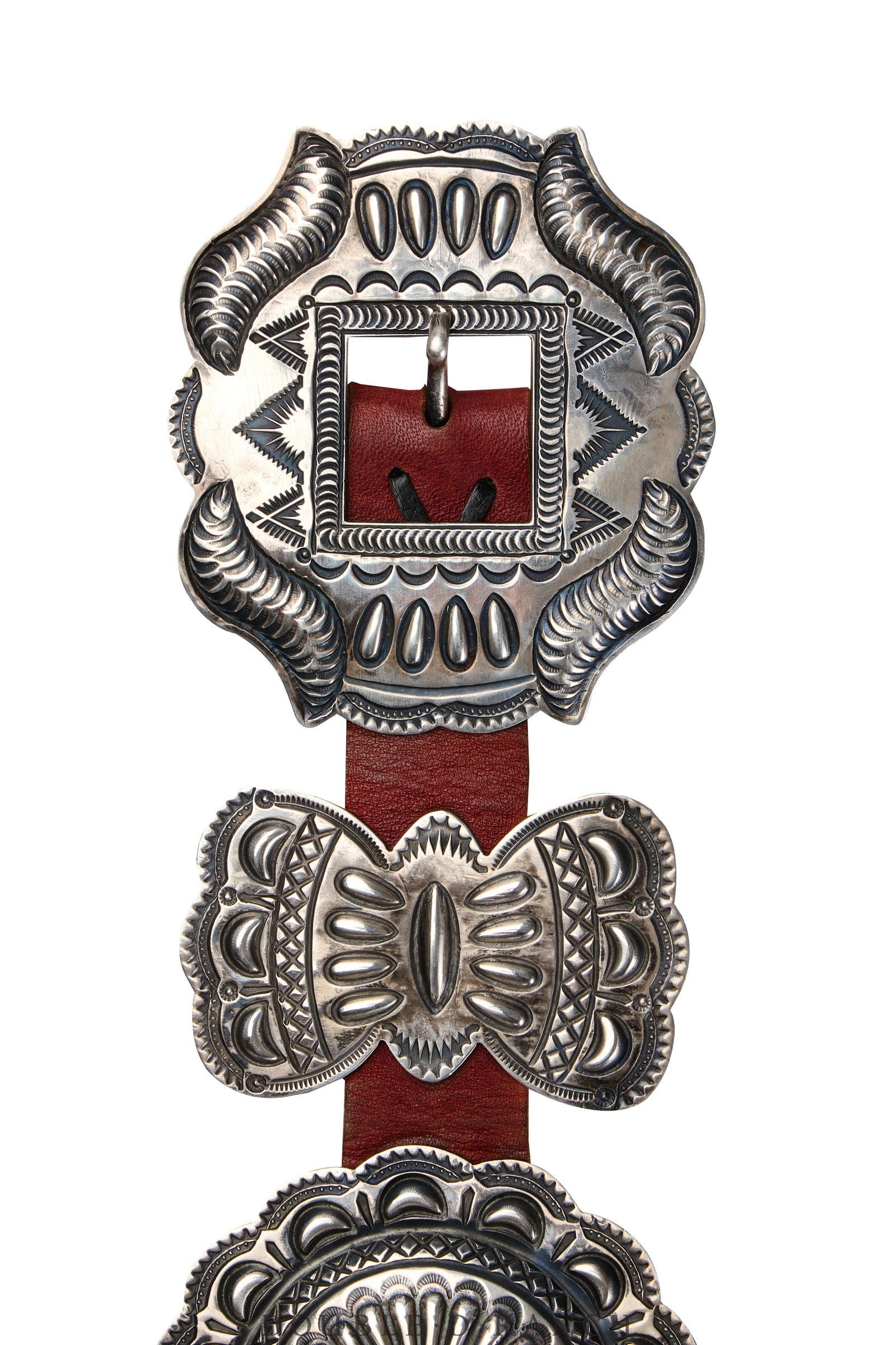 Belt, A Vintage, Concho, Sterling Silver, Kirk Smith