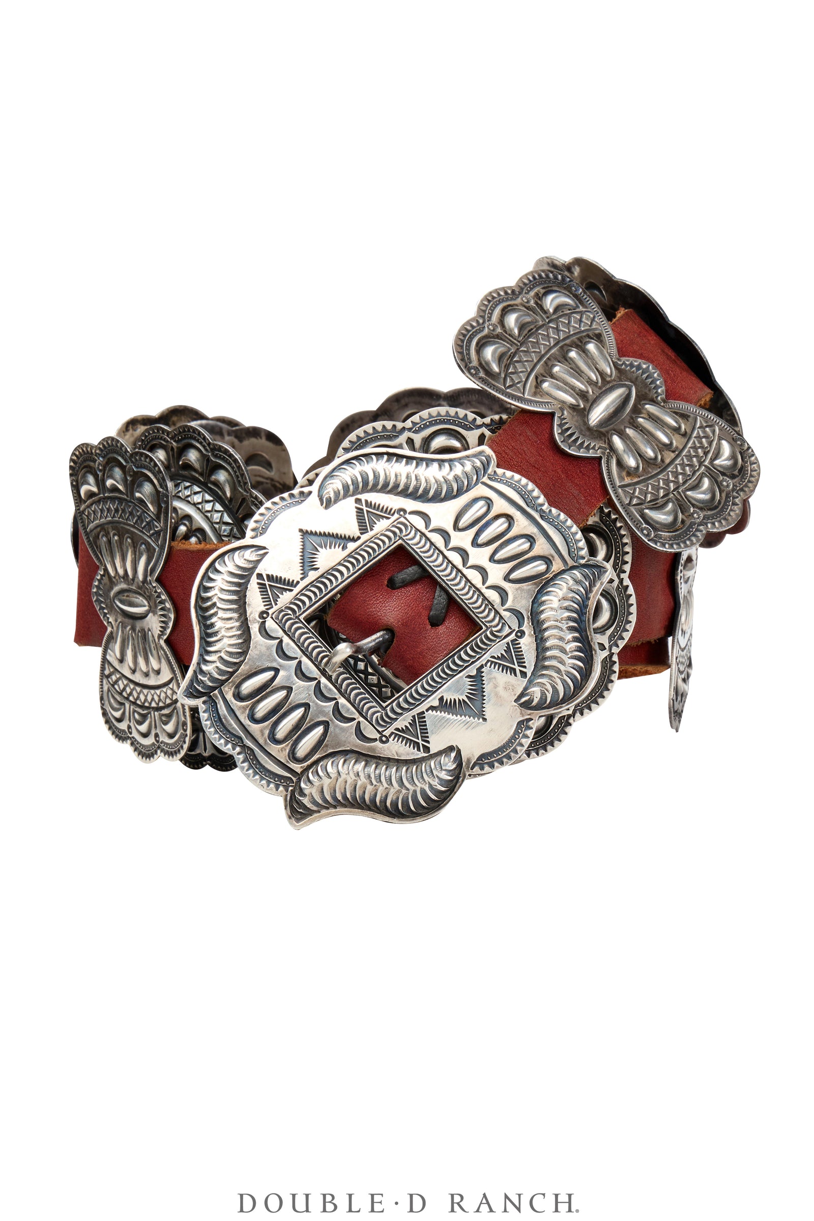 Belt, A Vintage, Concho, Sterling Silver, Kirk Smith Hallmark, Vintage c. 2000s, 698