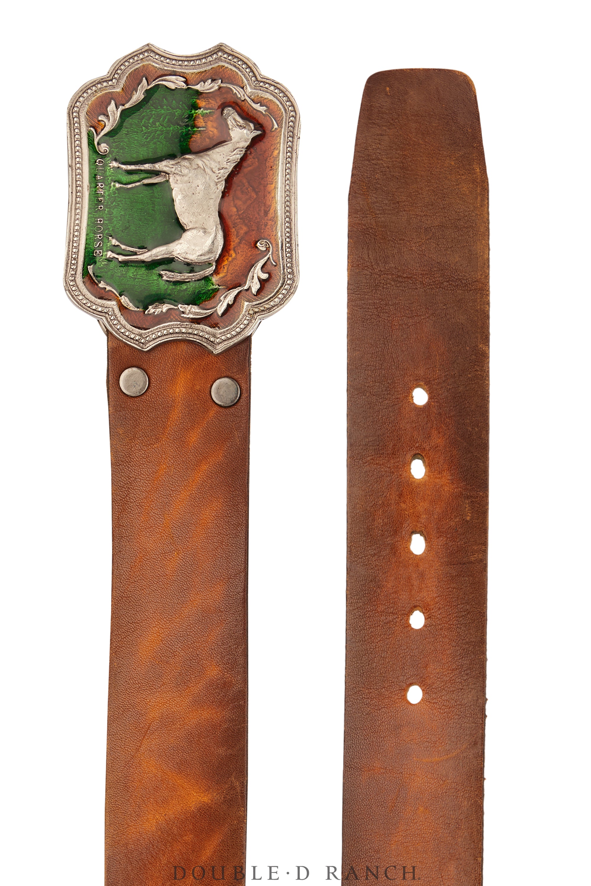 Belt, A Vintage, Buckle, Western Kitsch, Enamel, Horse, Vintage, 859