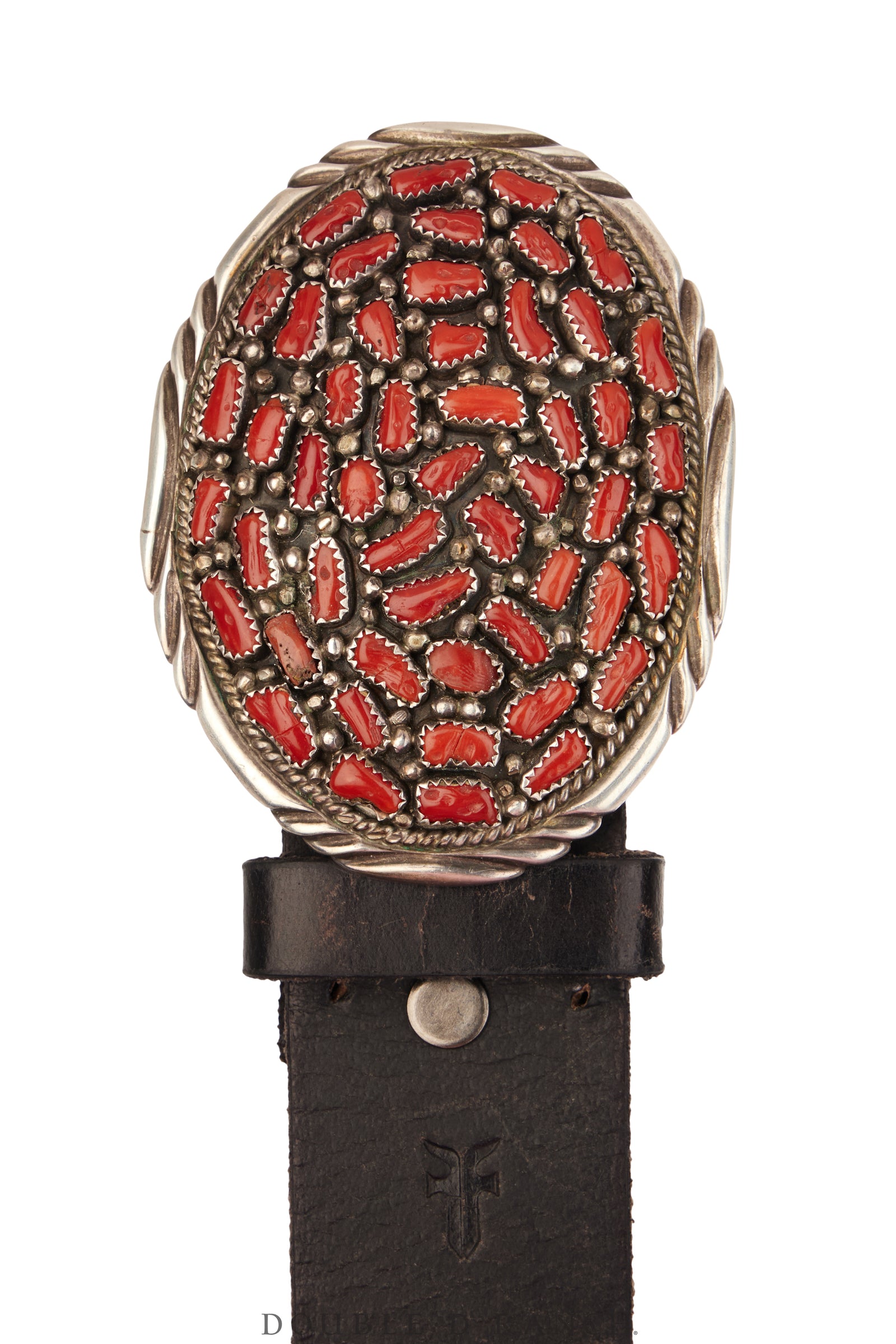 Belt, A Vintage, Buckle, Cluster, Coral, Hallmark, Vintage, 872