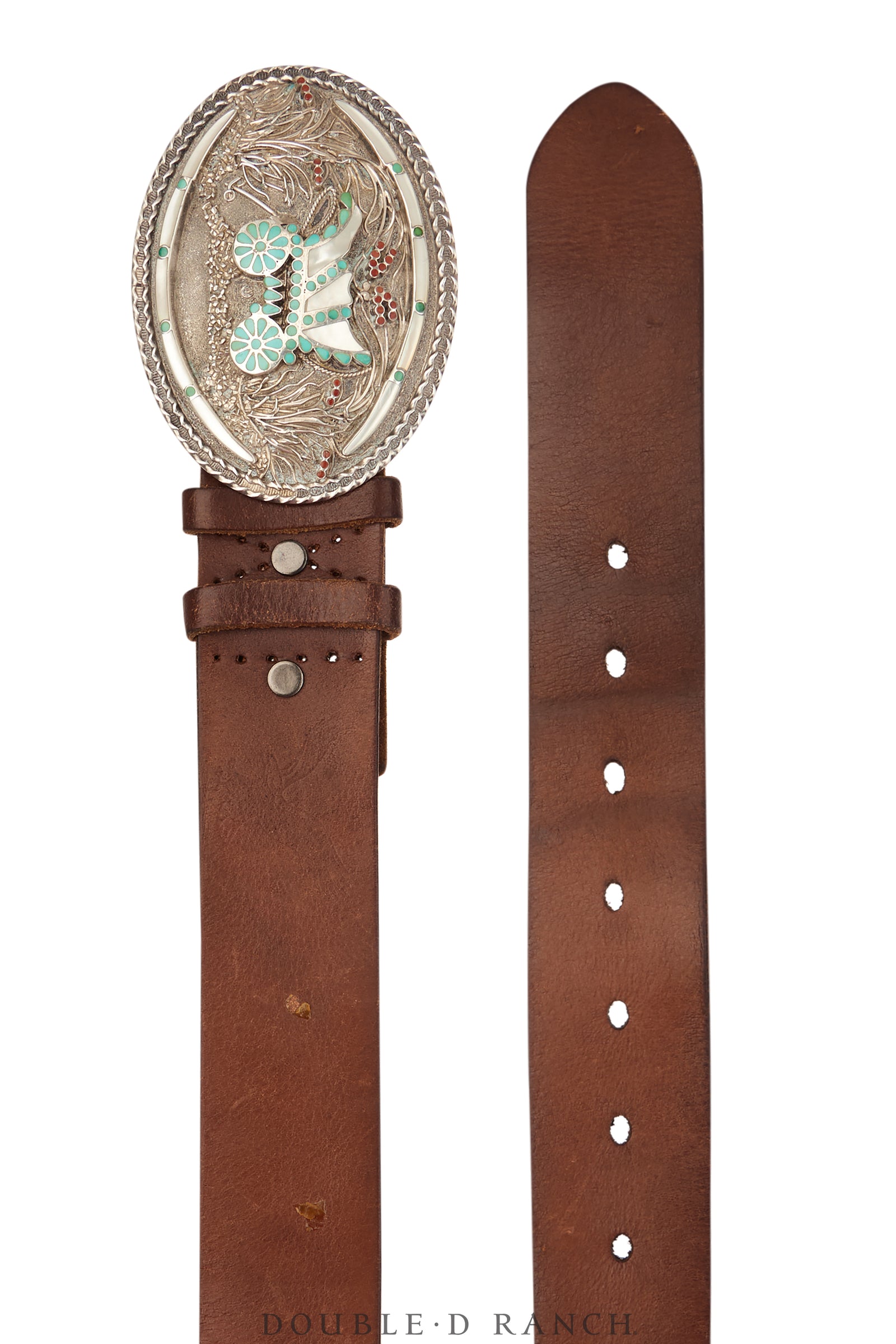 Belt, A Vintage, Buckle, Inlay, Conestoga Wagon, Dishta Hallmark, Vintage, 879