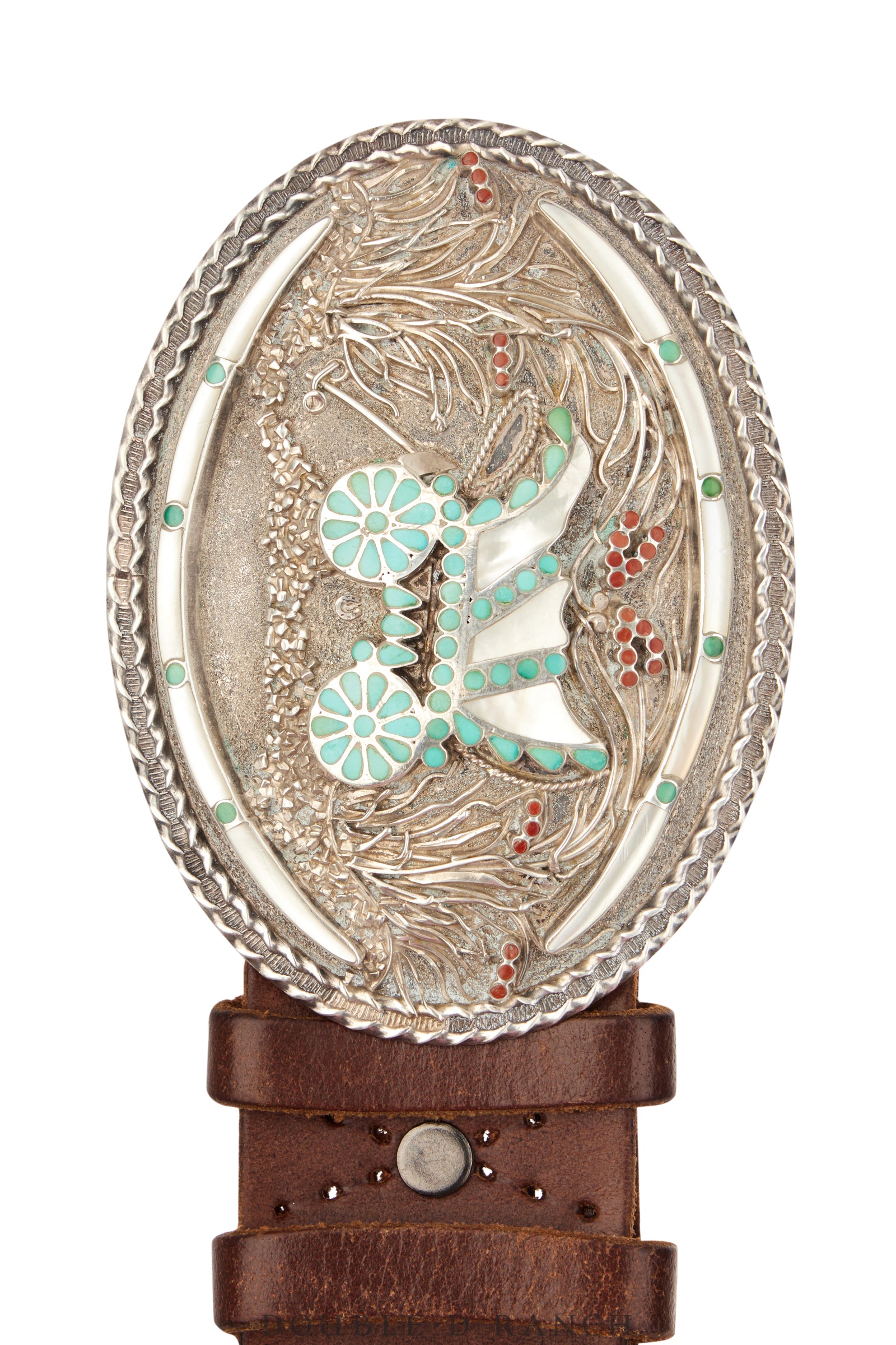 Belt, A Vintage, Buckle, Inlay, Conestoga Wagon, Dishta Hallmark, Vintage, 879