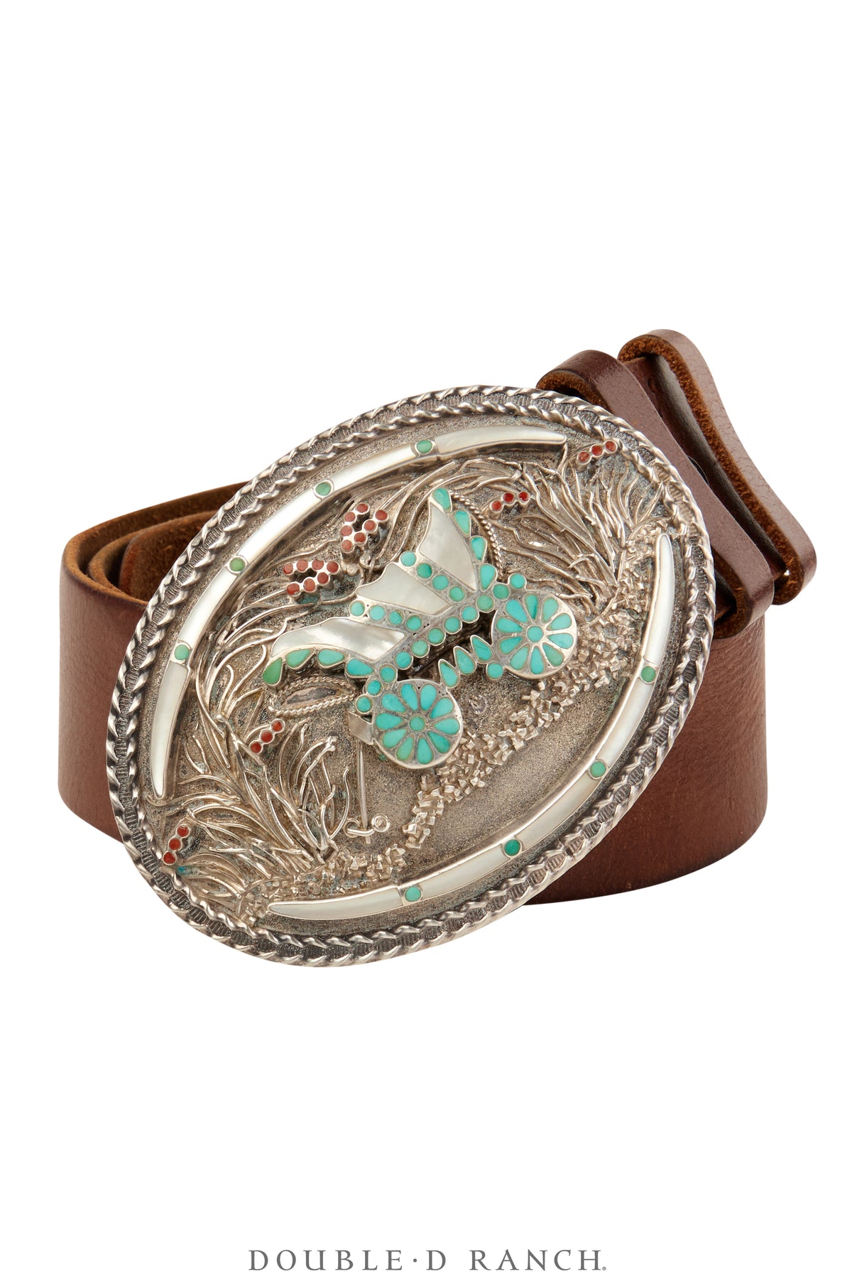 Belt, A Vintage, Buckle, Inlay, Conestoga Wagon, Dishta Hallmark, Vintage, 879