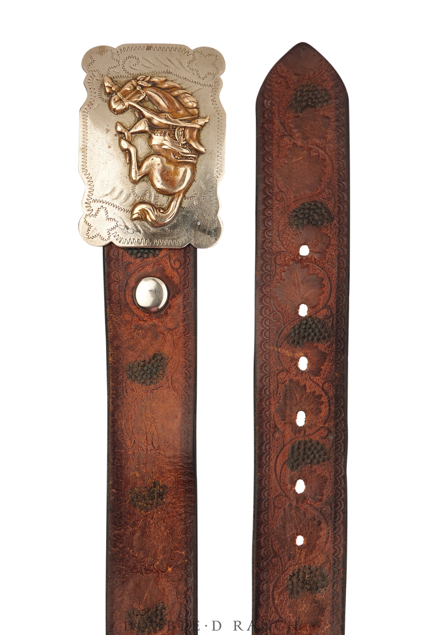 Belt, A Vintage, Buckle, Kitsch, Western, Bucking Bronc, Vintage, 880