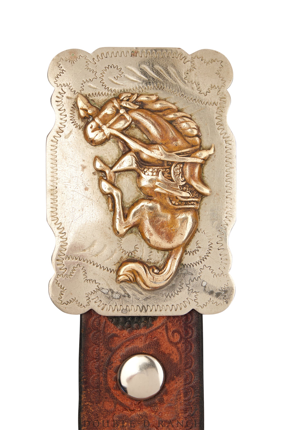 Belt, A Vintage, Buckle, Kitsch, Western, Bucking Bronc, Vintage, 880