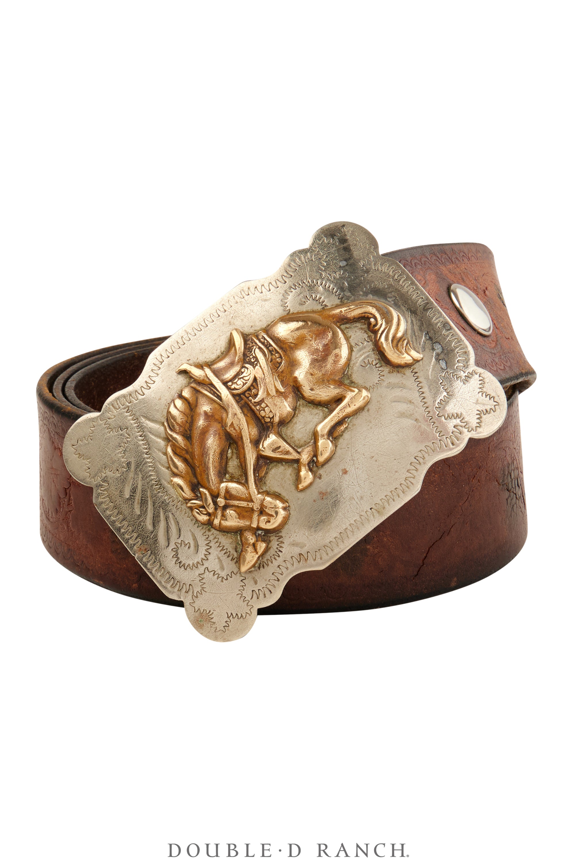 Belt, A Vintage, Buckle, Kitsch, Western, Bucking Bronc, Vintage, 880