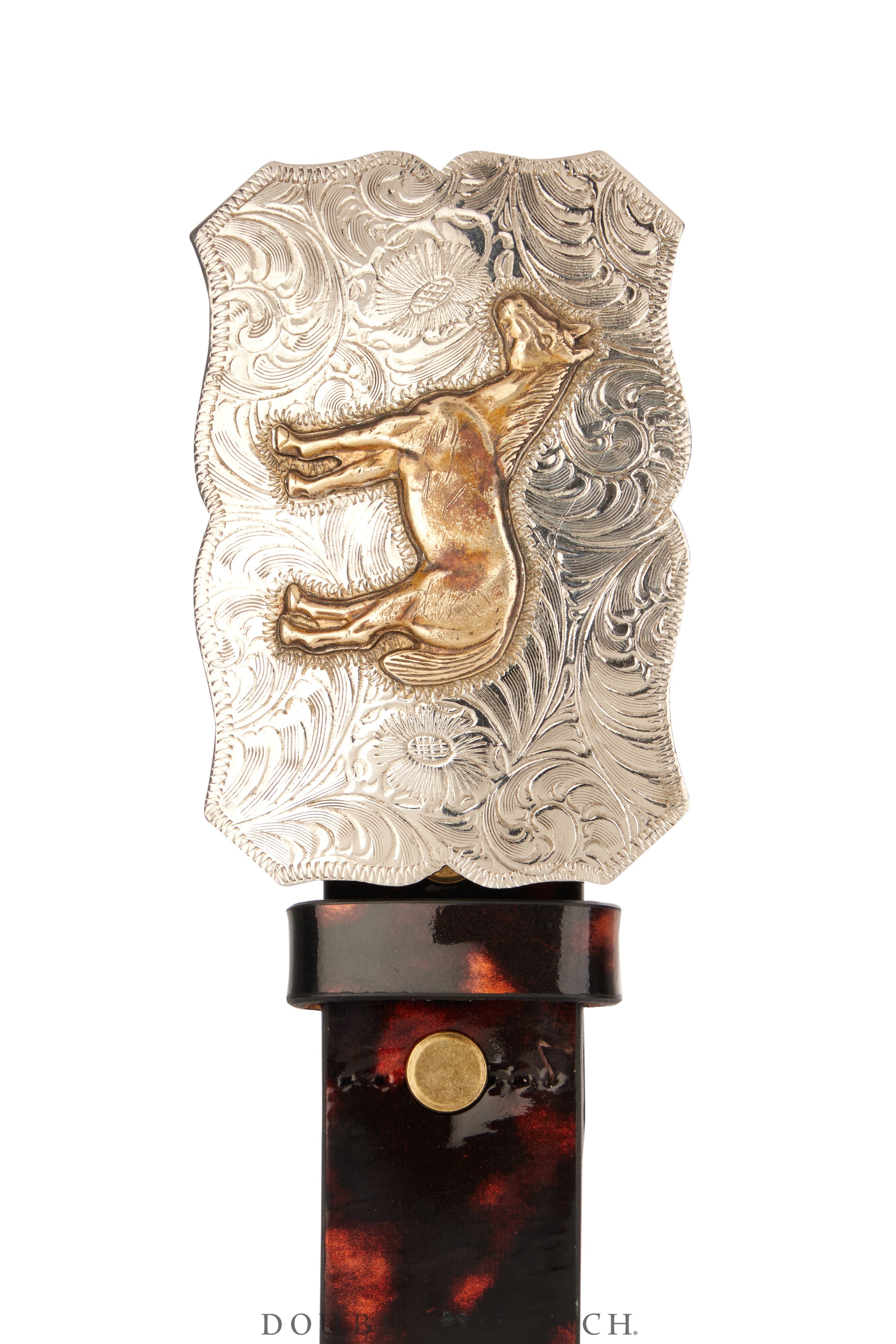 Belt, A Vintage, Buckle, Kitsch, Western, Horse With Scrolling, Hallmark Vintage, 894