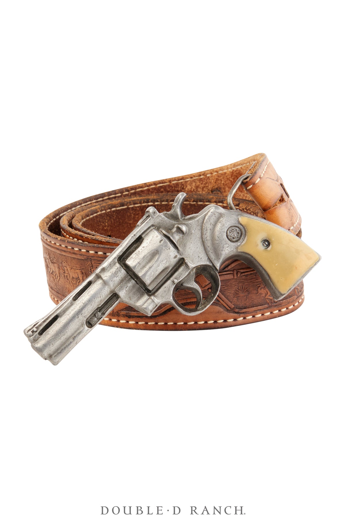 Belt, A Vintage, Buckle, Kitsch, Revolver, Hallmark, Vintage, 909