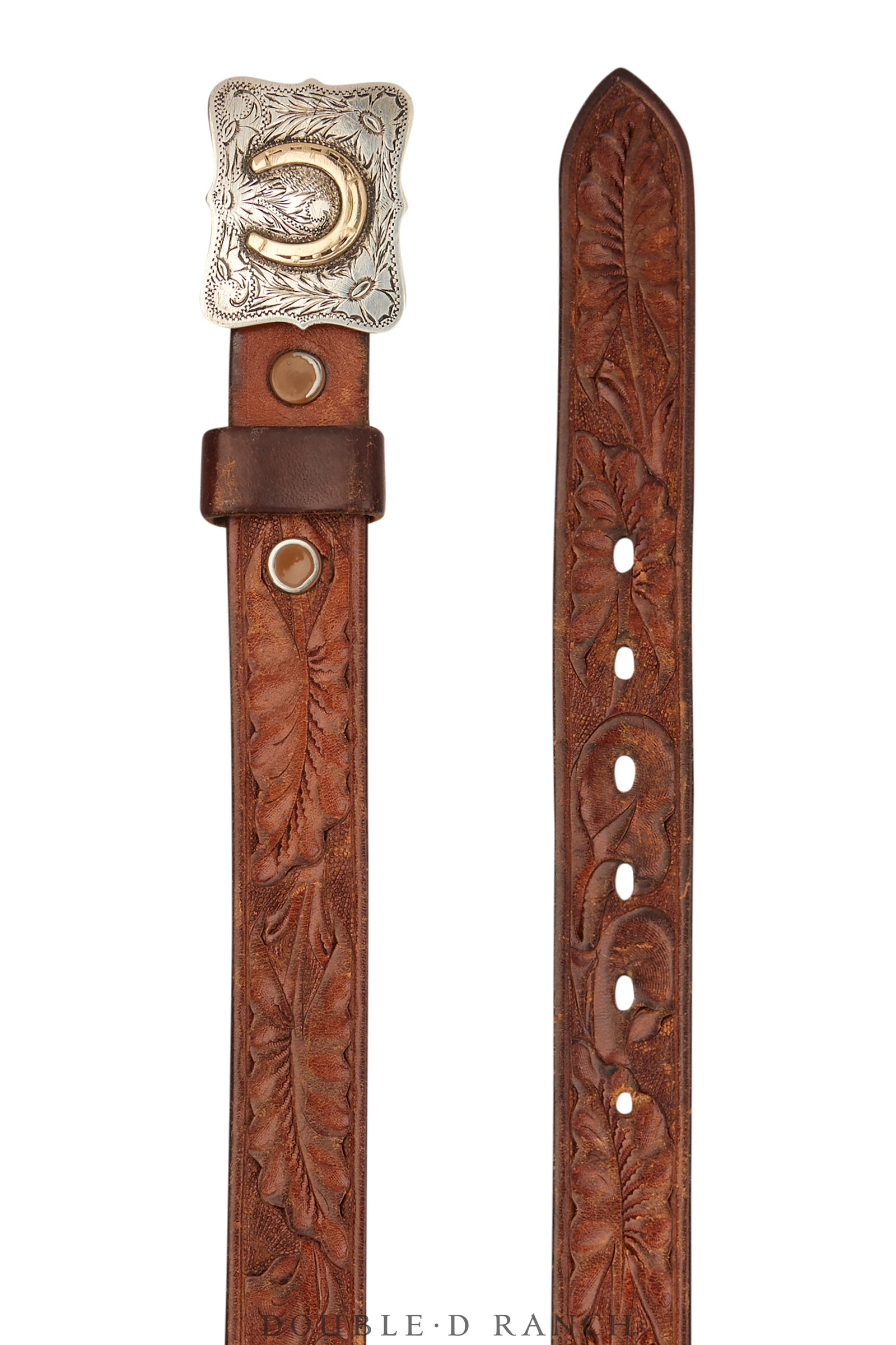 Belt, A Vintage, Buckle, Western, Horseshoe, 14K Gold, Hallmarks, Vintage, 913