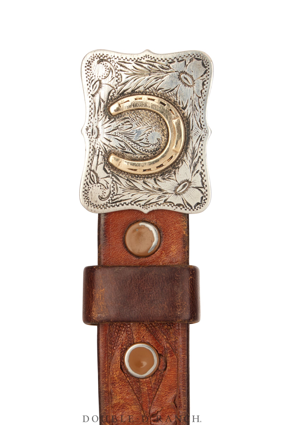 Belt, A Vintage, Buckle, Western, Horseshoe, 14K Gold, Hallmarks, Vintage, 913