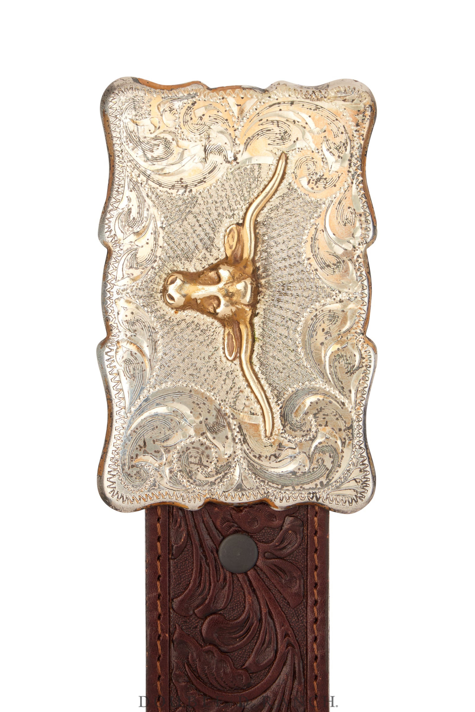 Belt, A Vintage, Buckle, Western, Longhorn, Hallmarks, Vintage, 915