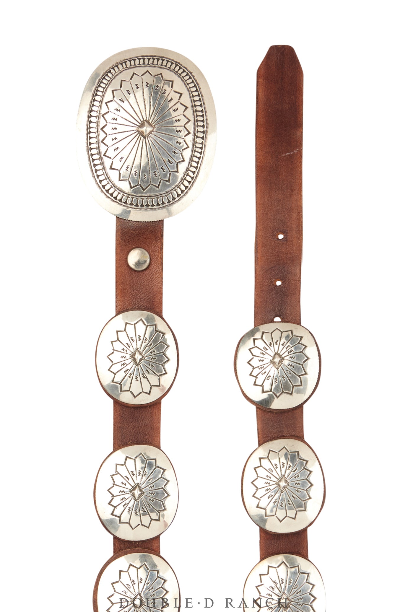 Belt, A Vintage, Concho, Sterling Silver, Vintage, 916