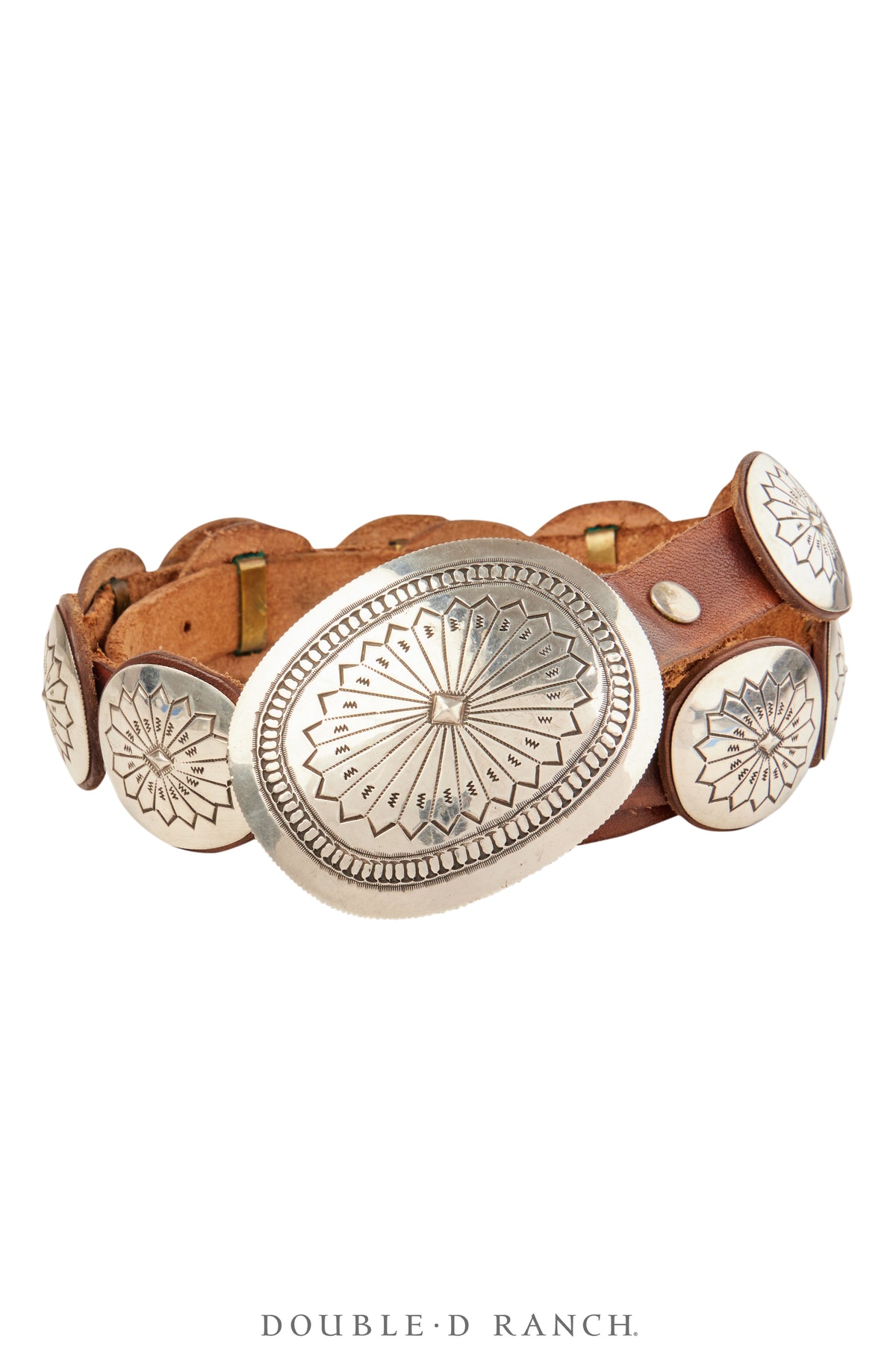 Belt, A Vintage, Concho, Sterling Silver, Vintage, 916