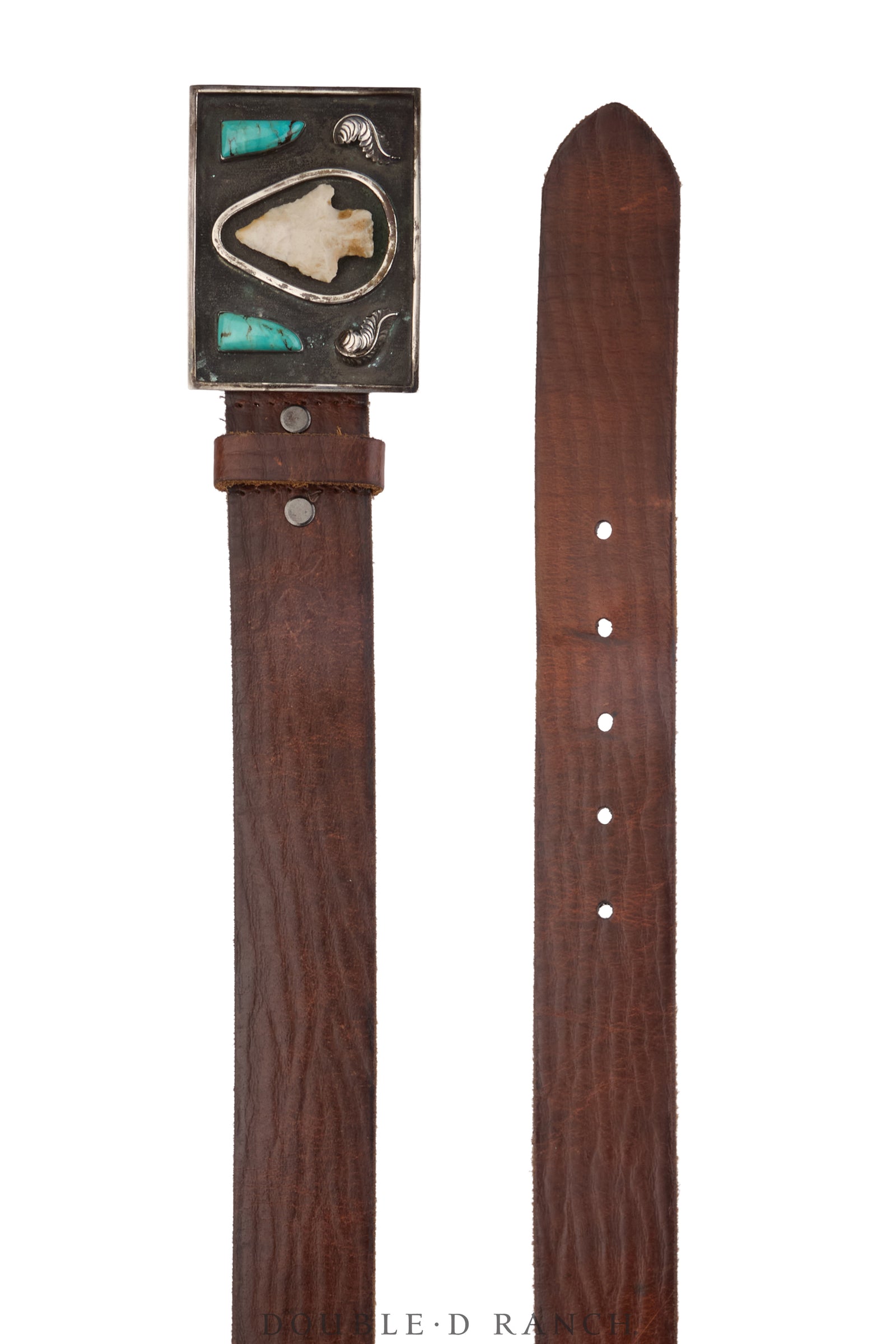 Belt, A Vintage, Buckle, Cast, Turquoise & Arrowhead, Hallmark, Vintage, 932