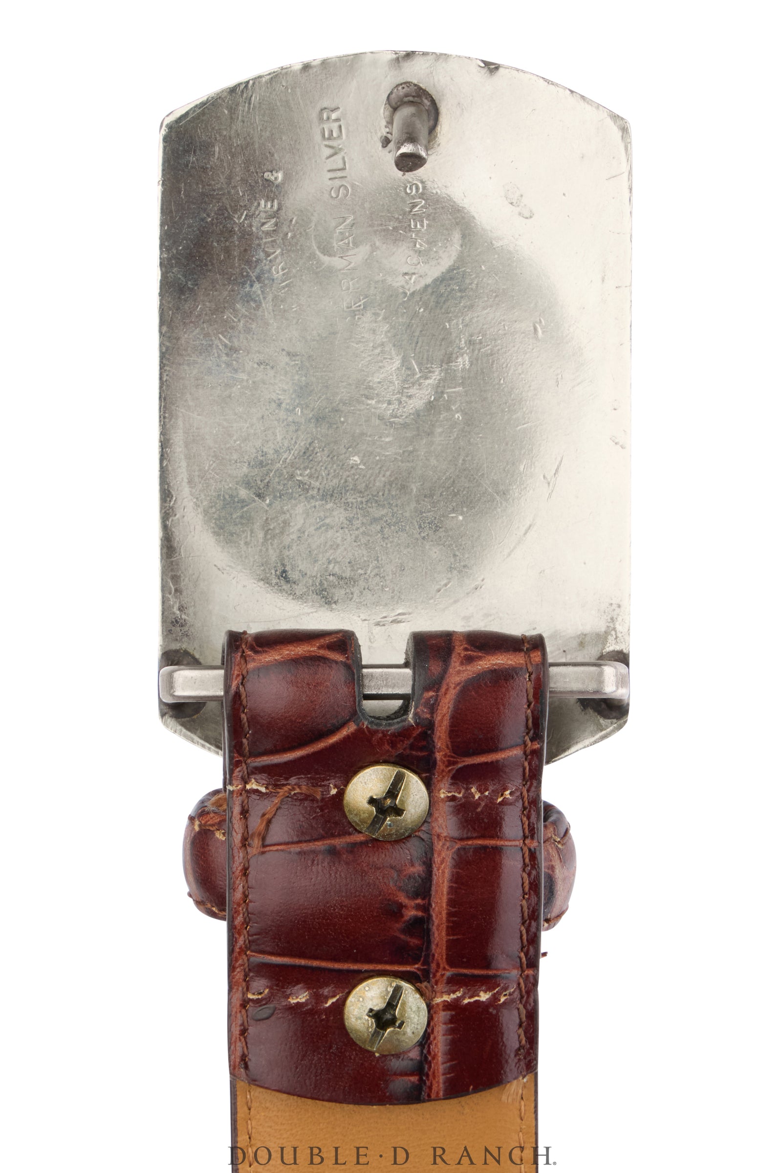 Belt, A Vintage, Buckle, Western, Steer, 3-D, German Silver, Houston Rodeo, Vintage, 944