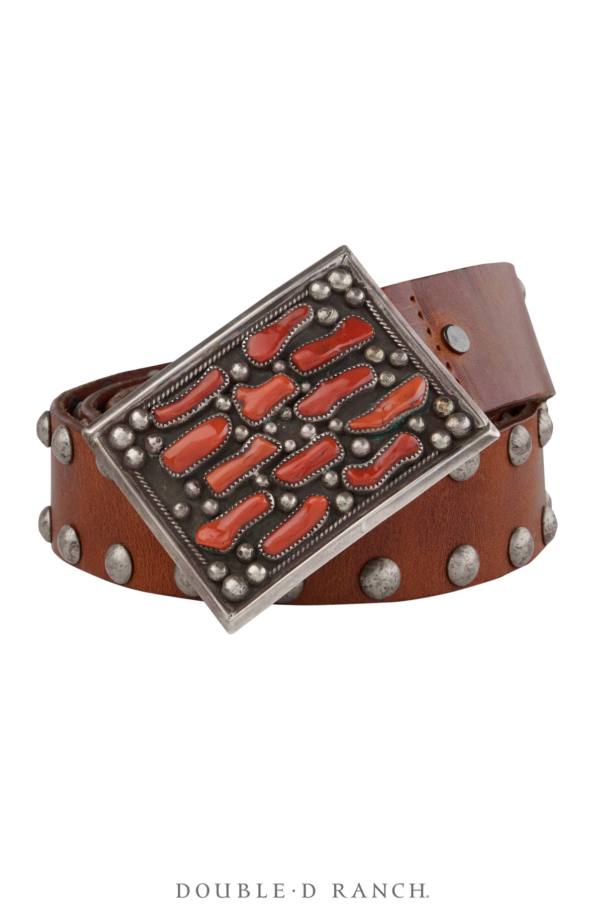 Belt, A Vintage, Buckle, Cluster, Coral, Hallmark, Vintage, 964