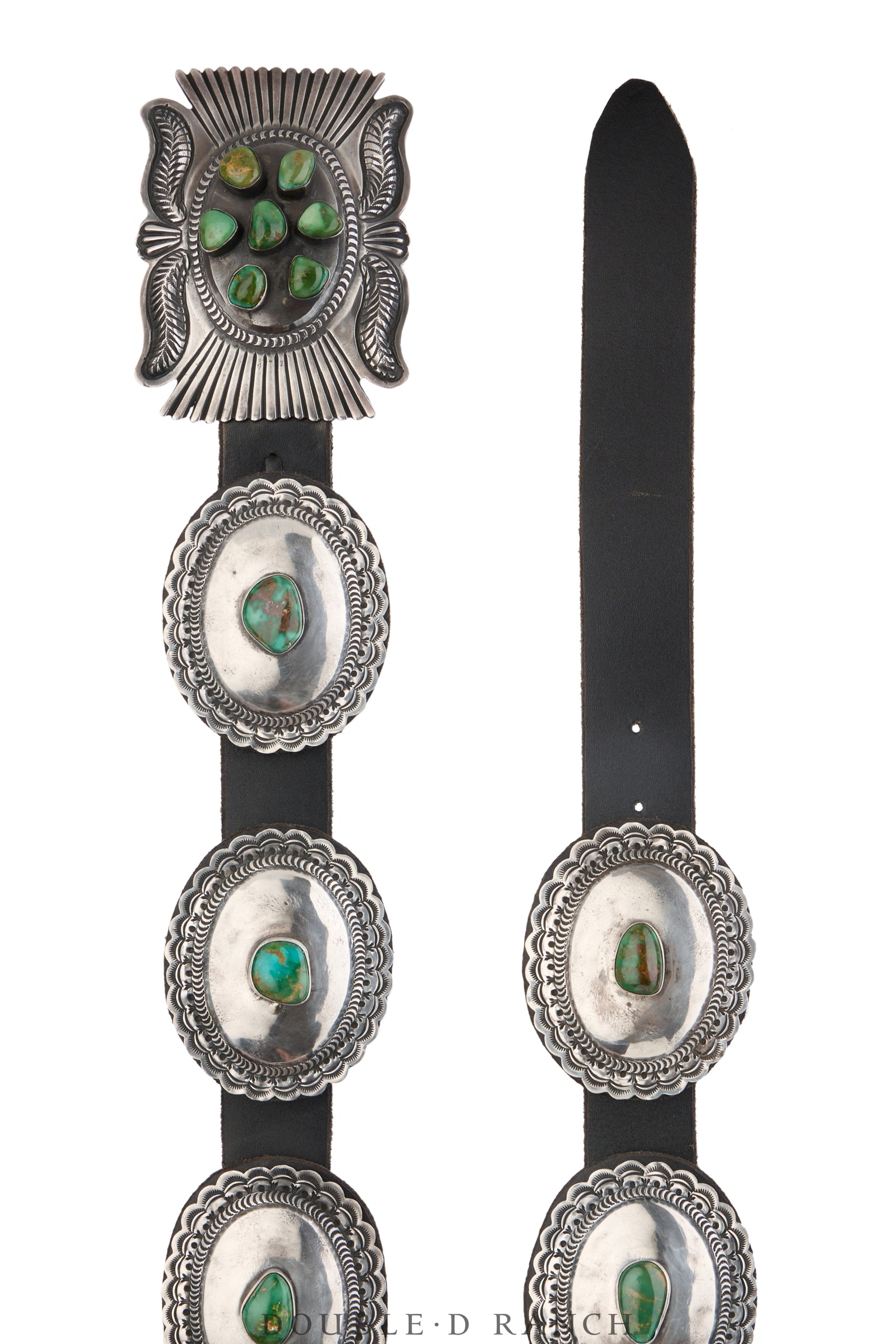 Belt, A Vintage, Concho, Turquoise, 3rd Phase Revival, Hallmark, Vintage, 981
