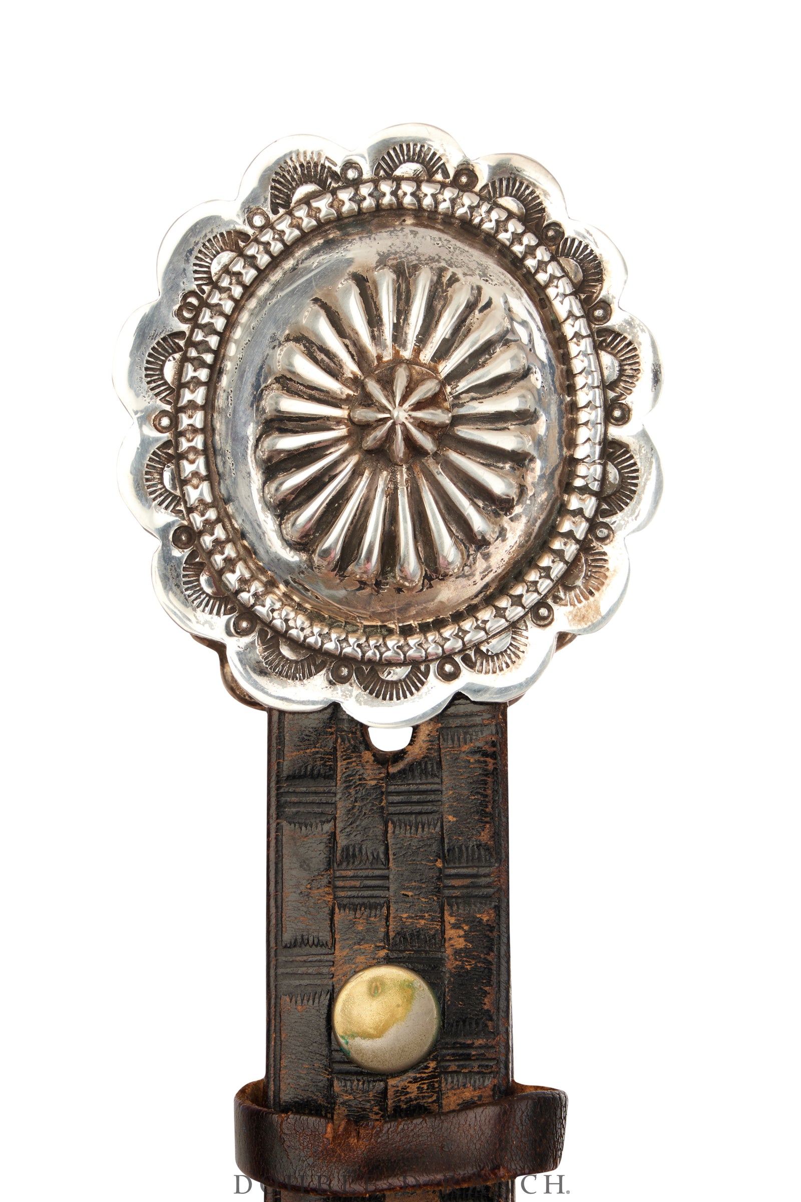 Belt, A Vintage, Buckle, Concho, Marks, Vintage, 900