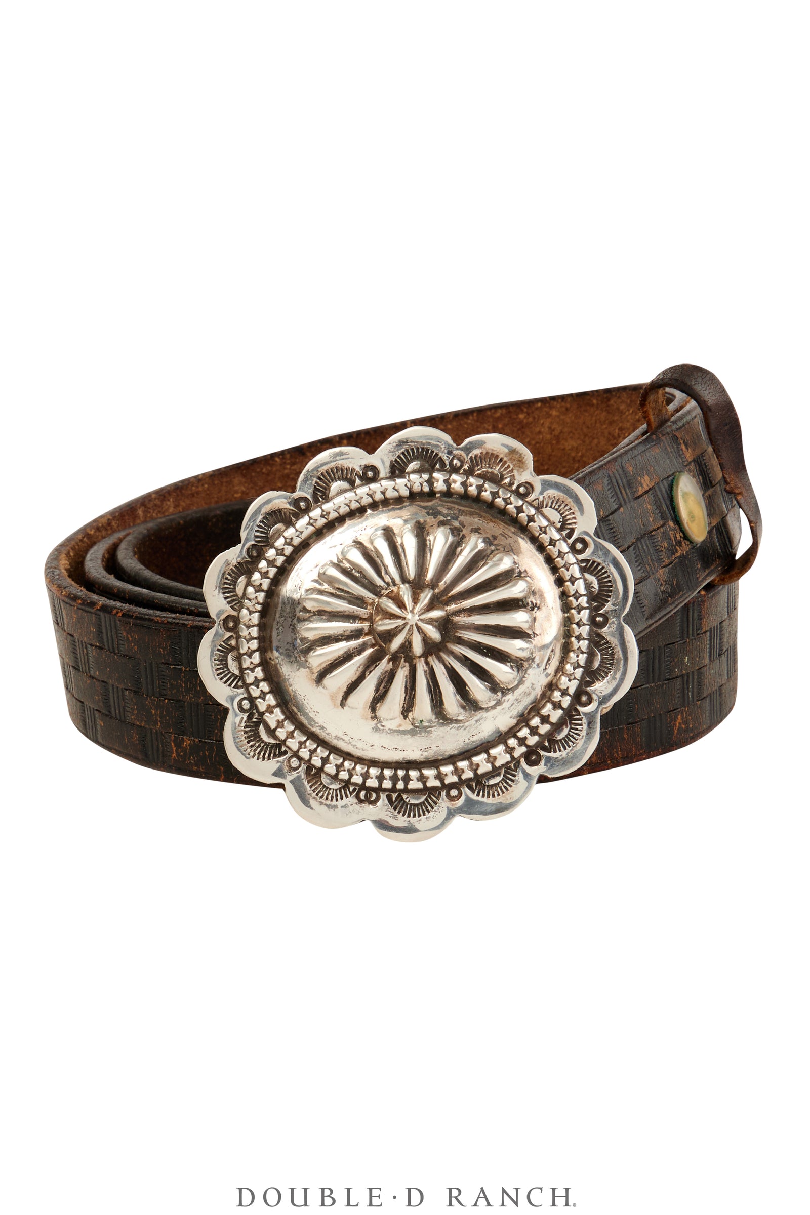 Belt, A Vintage, Buckle, Concho, Marks, Vintage, 900