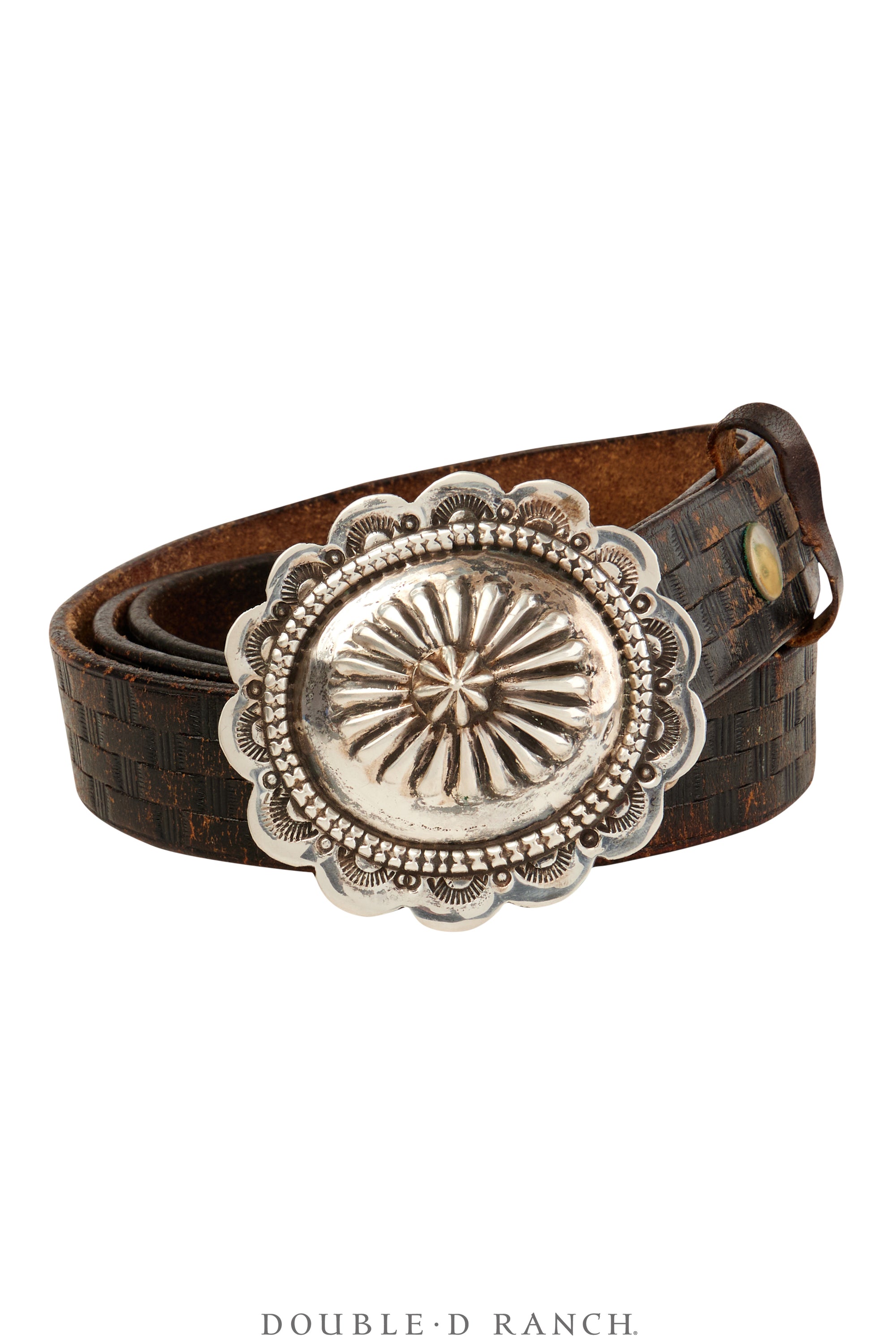 Belt, A Vintage, Buckle, Concho, Marks, Vintage, 900