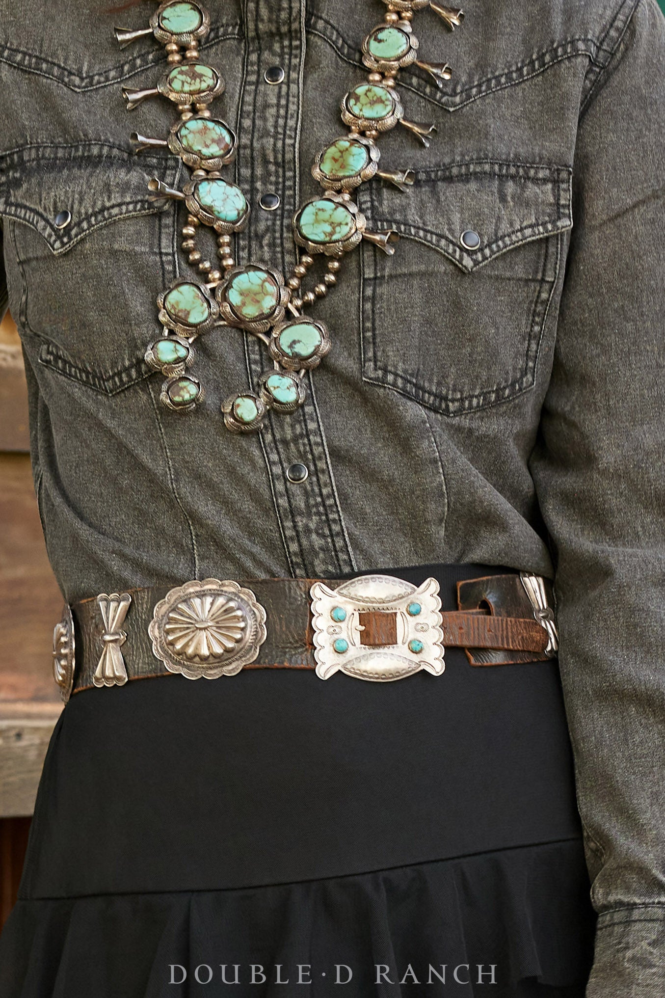 Belt, A Vintage, Concho, Turquoise, Marked, Old Pawn, circa 1940s, 246