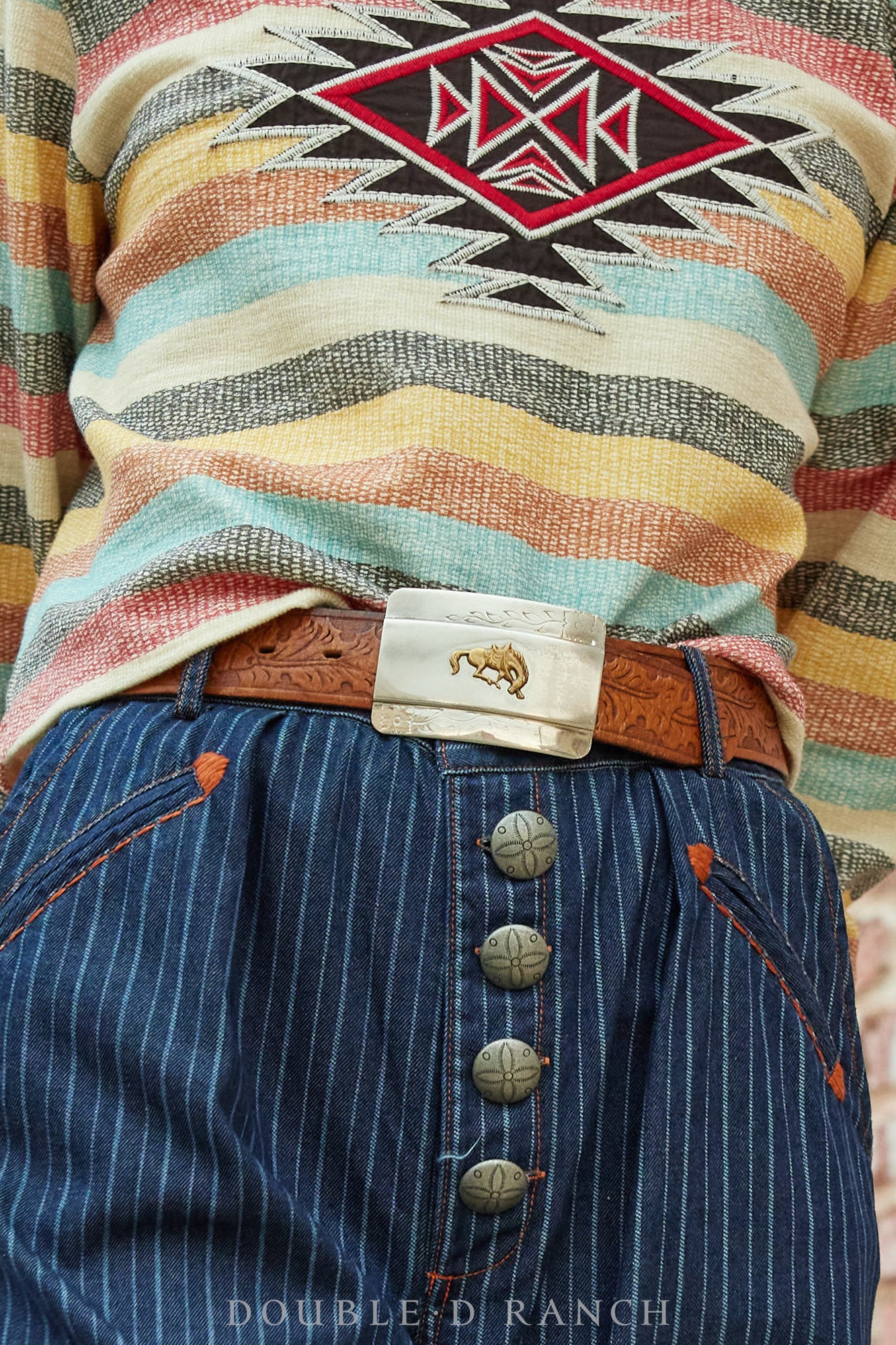 Belt, A Vintage, Buckle, Western, Bucking Horse, Vintage, 435