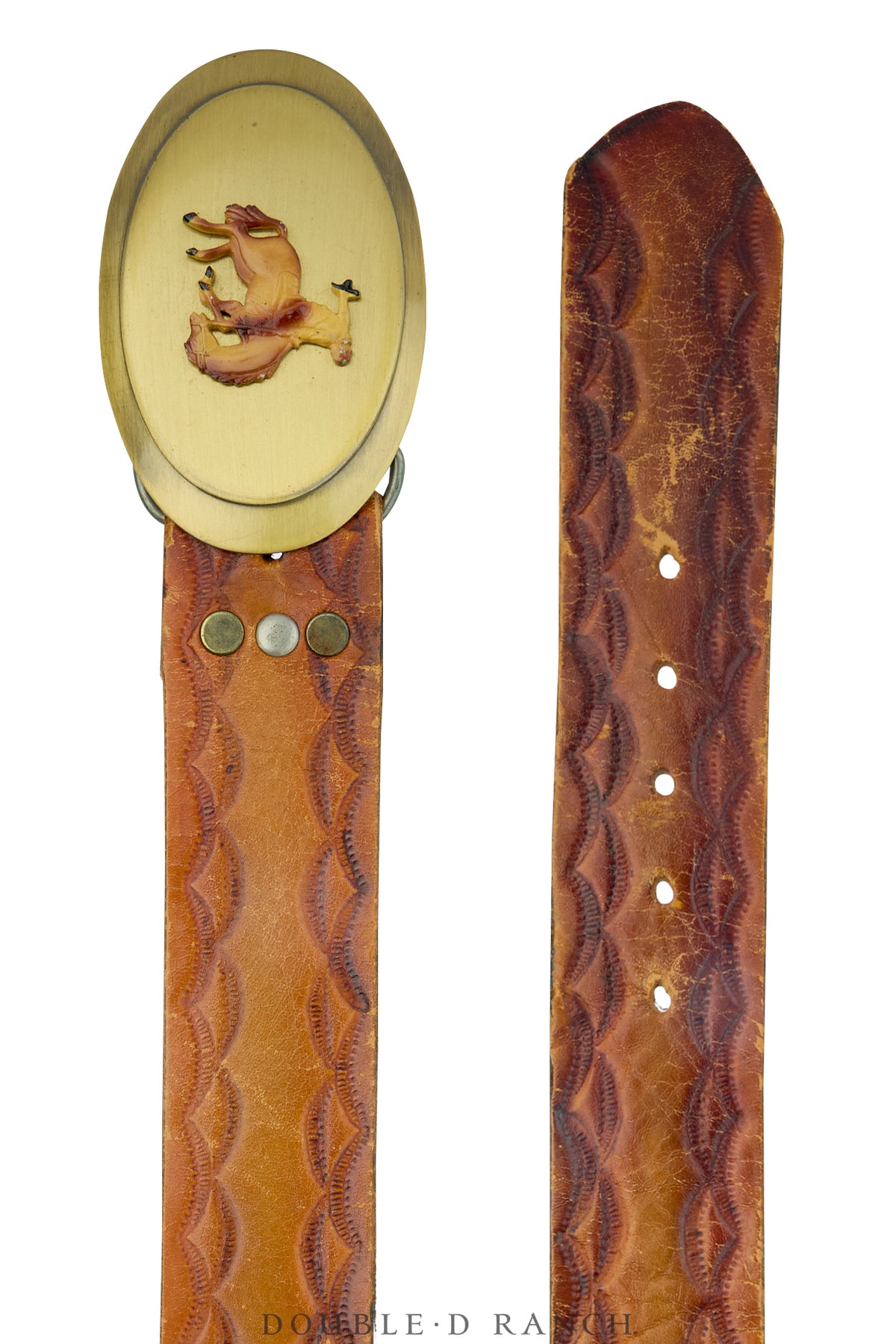 Belt, A Vintage, Buckle Kitsch, Western, Bronc Rider, Vintage, 990