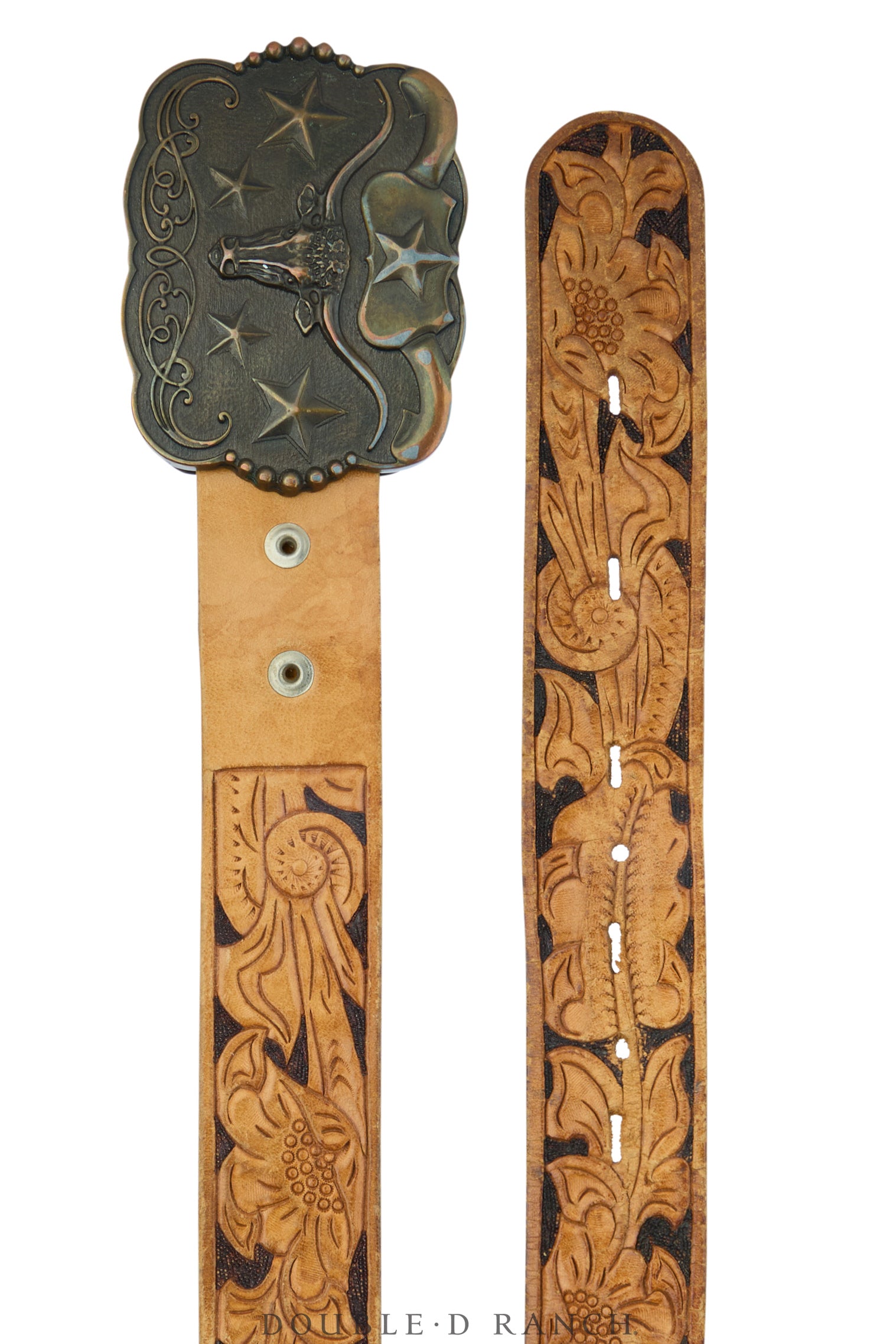 Belt, A Vintage, Buckle, Kitsch, Longhorn, Hallmark, Vintage, 996