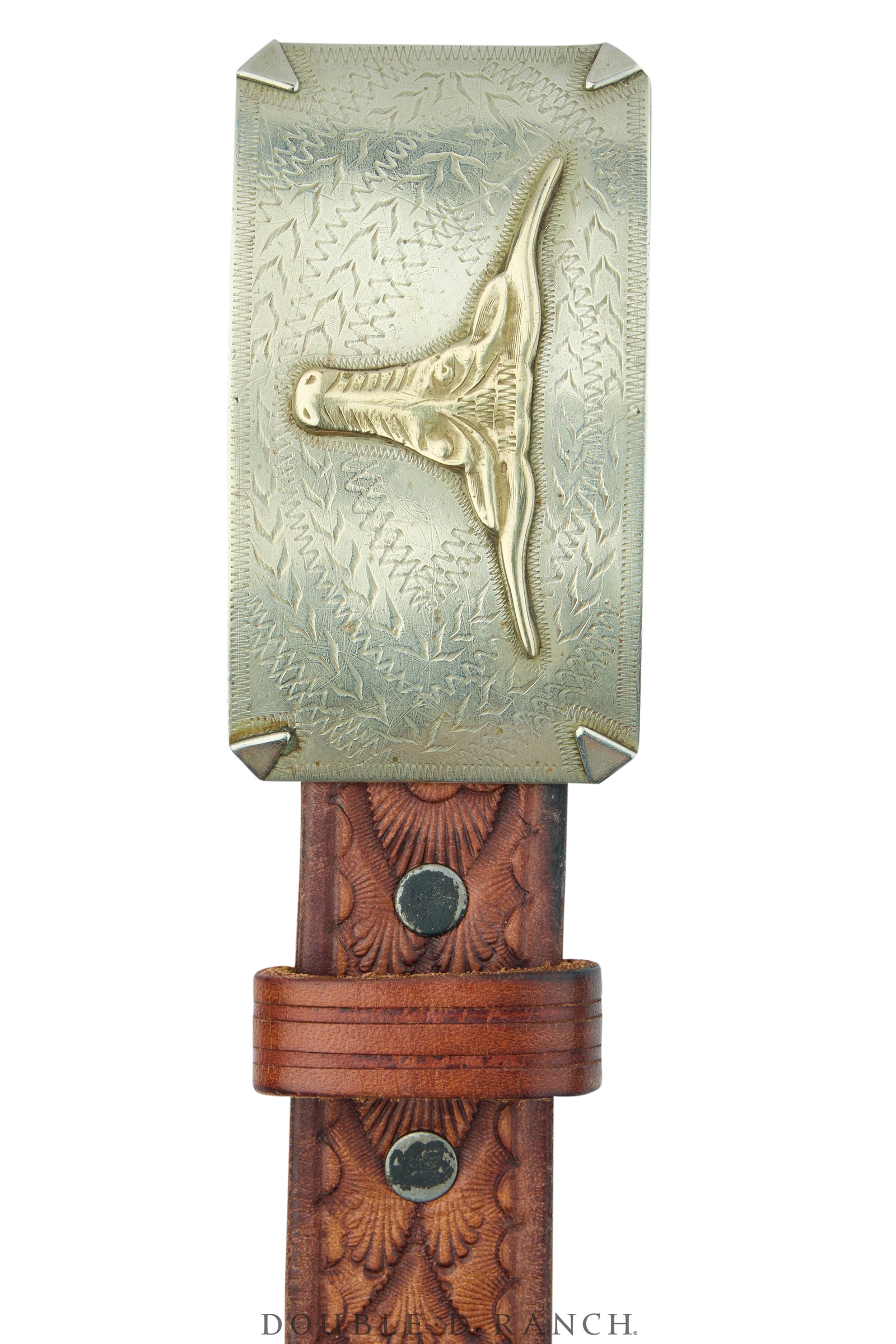 Belt, A Vintage, Buckle, Kitsch, Longhorn, Hallmark, Vintage, 1025