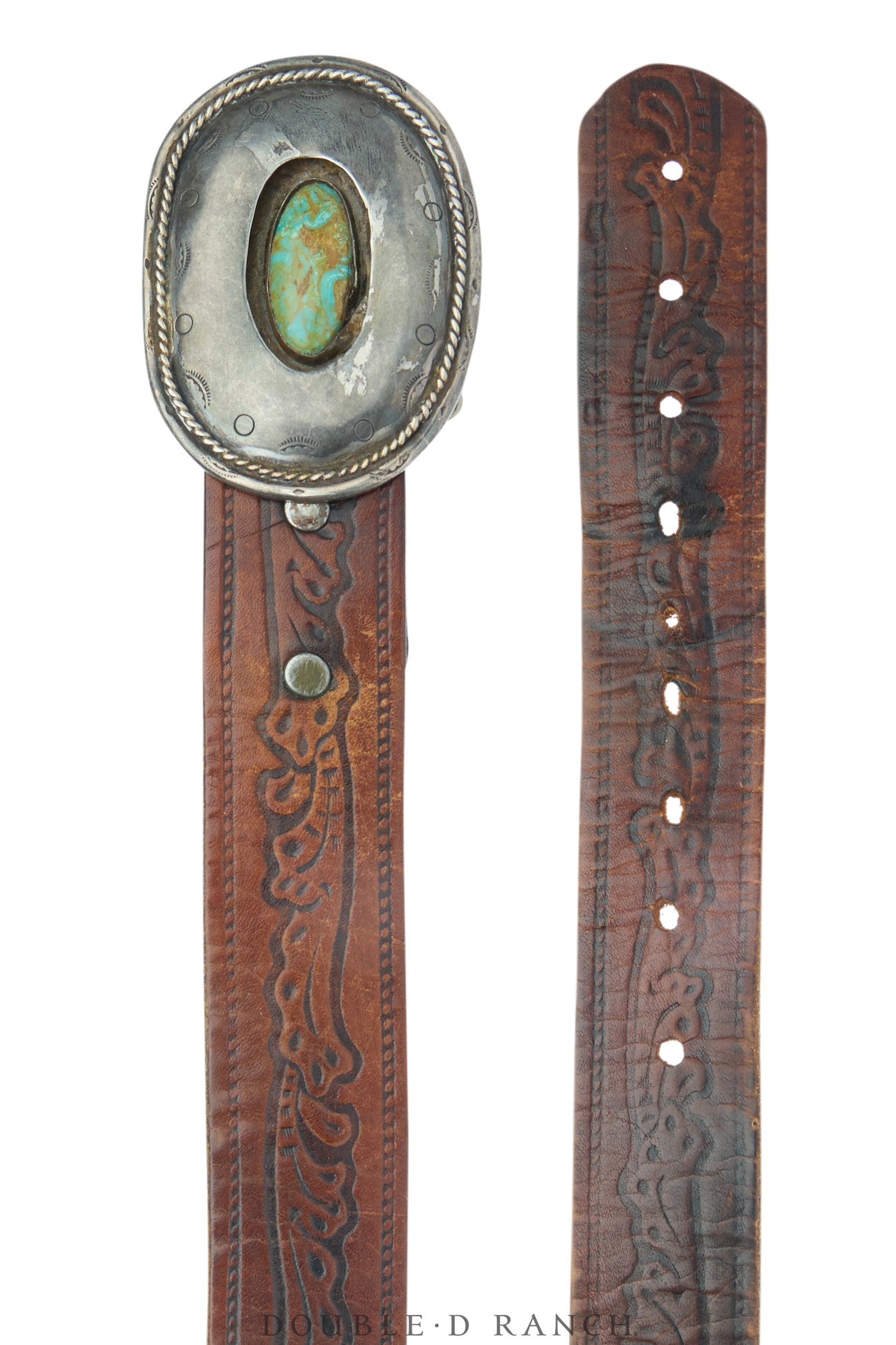 Belt, A Vintage, Buckle, Turquoise, Concho, Shadowbox, Hallmark, Vintage, 998