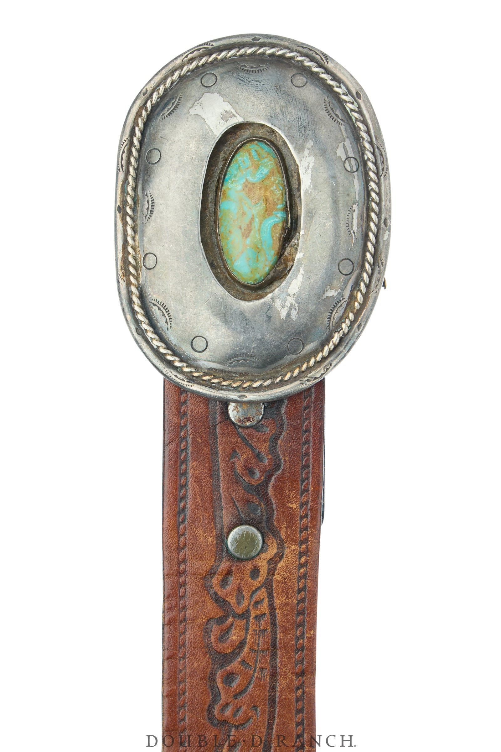 Belt, A Vintage, Buckle, Turquoise, Concho, Shadowbox, Hallmark, Vintage, 998