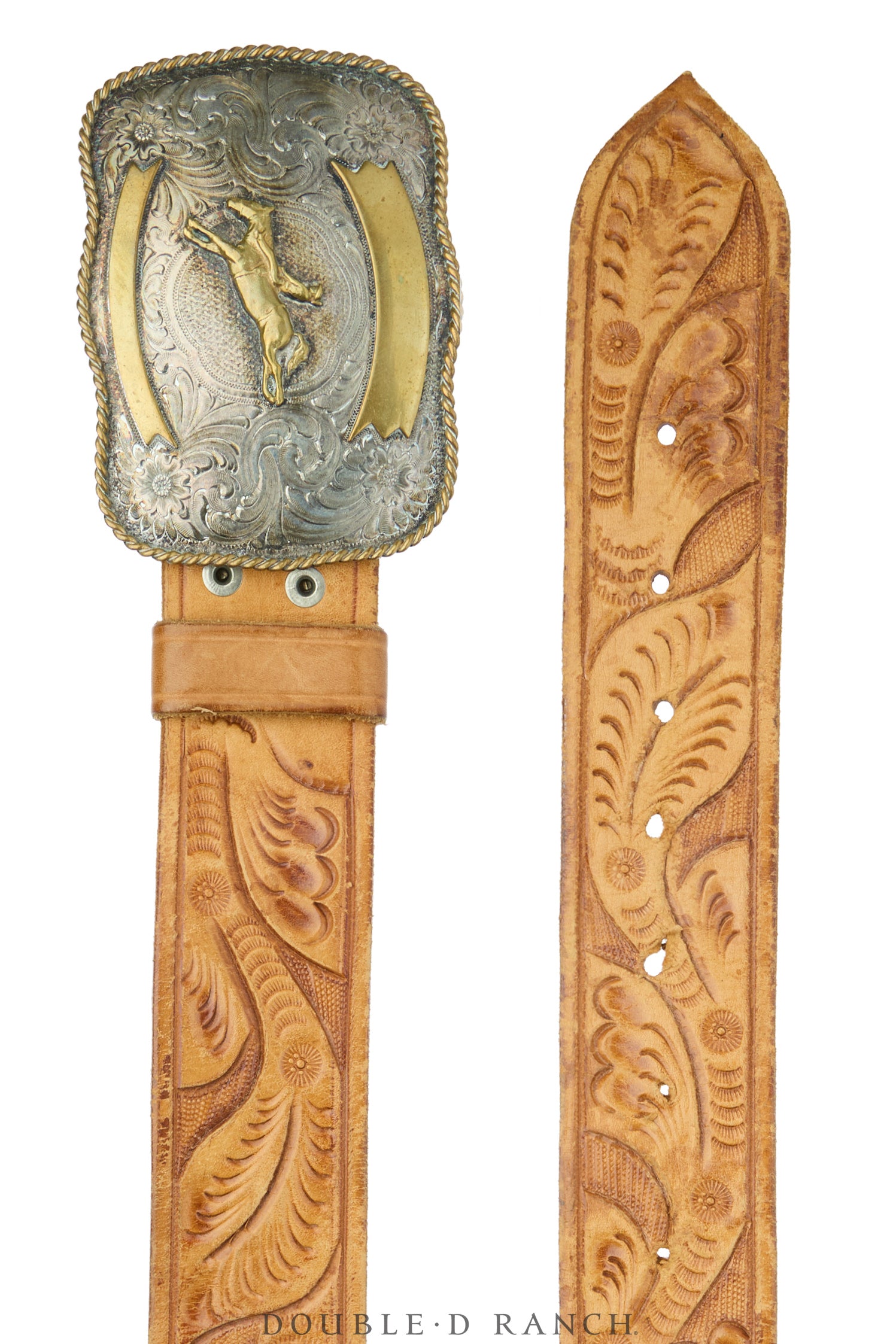 Belt, A Vintage, Buckle, Western, Bronc Rider, Hallmark, Vintage, 1000