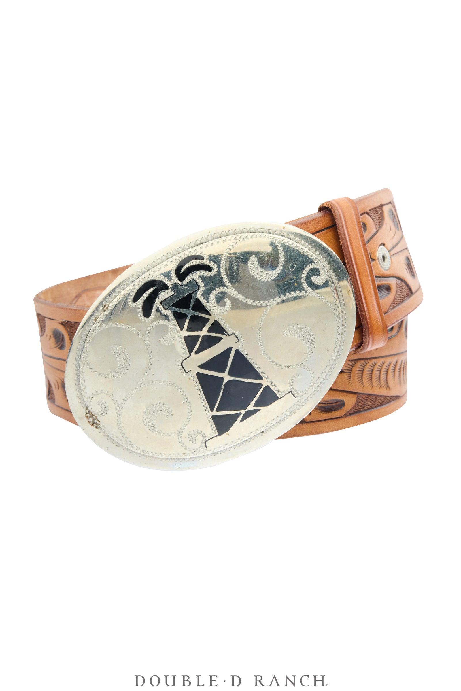 Belt, A Vintage, Buckle, Western, Roughneck Rodeo, Inlay, Vintage, 1006